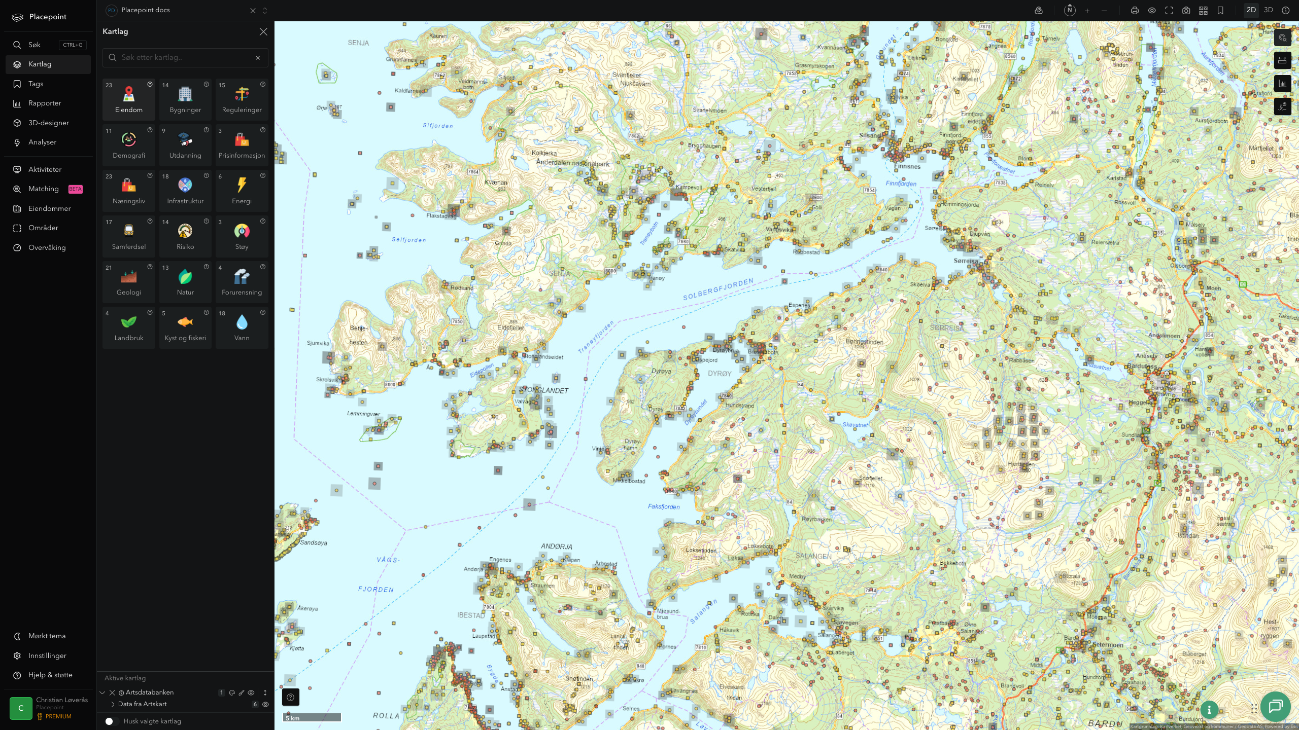 Dyrøy - artsdatabanken