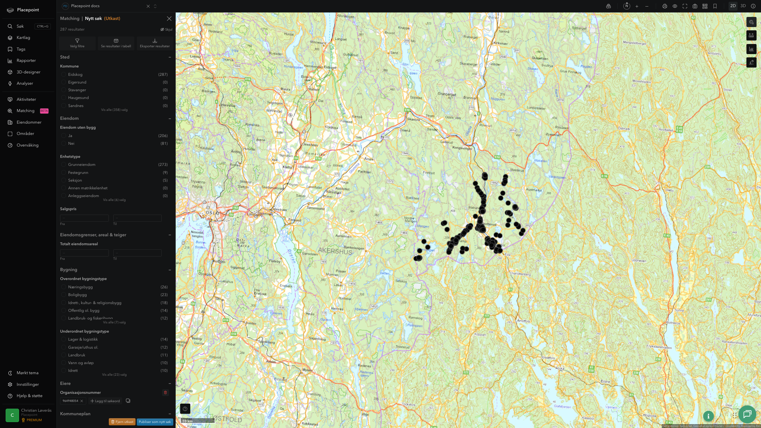 Matching-resultat for Eidskog kommune