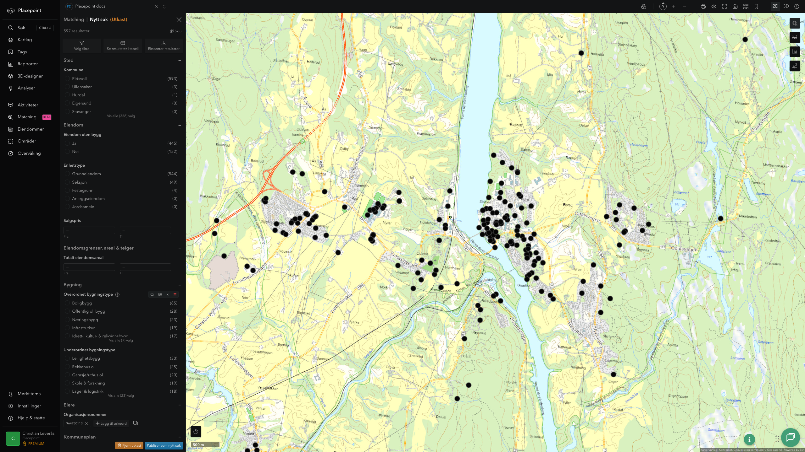 Eidsvoll - offentlige bygg, sentrumsnært
