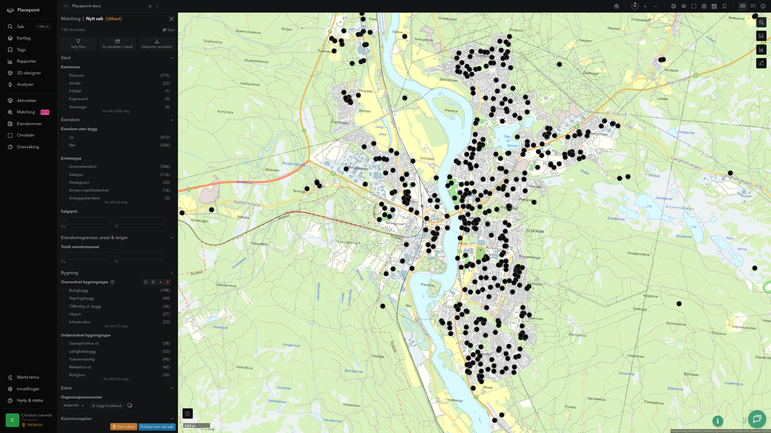 Elverum - offentlige bygg, sentrumsnært