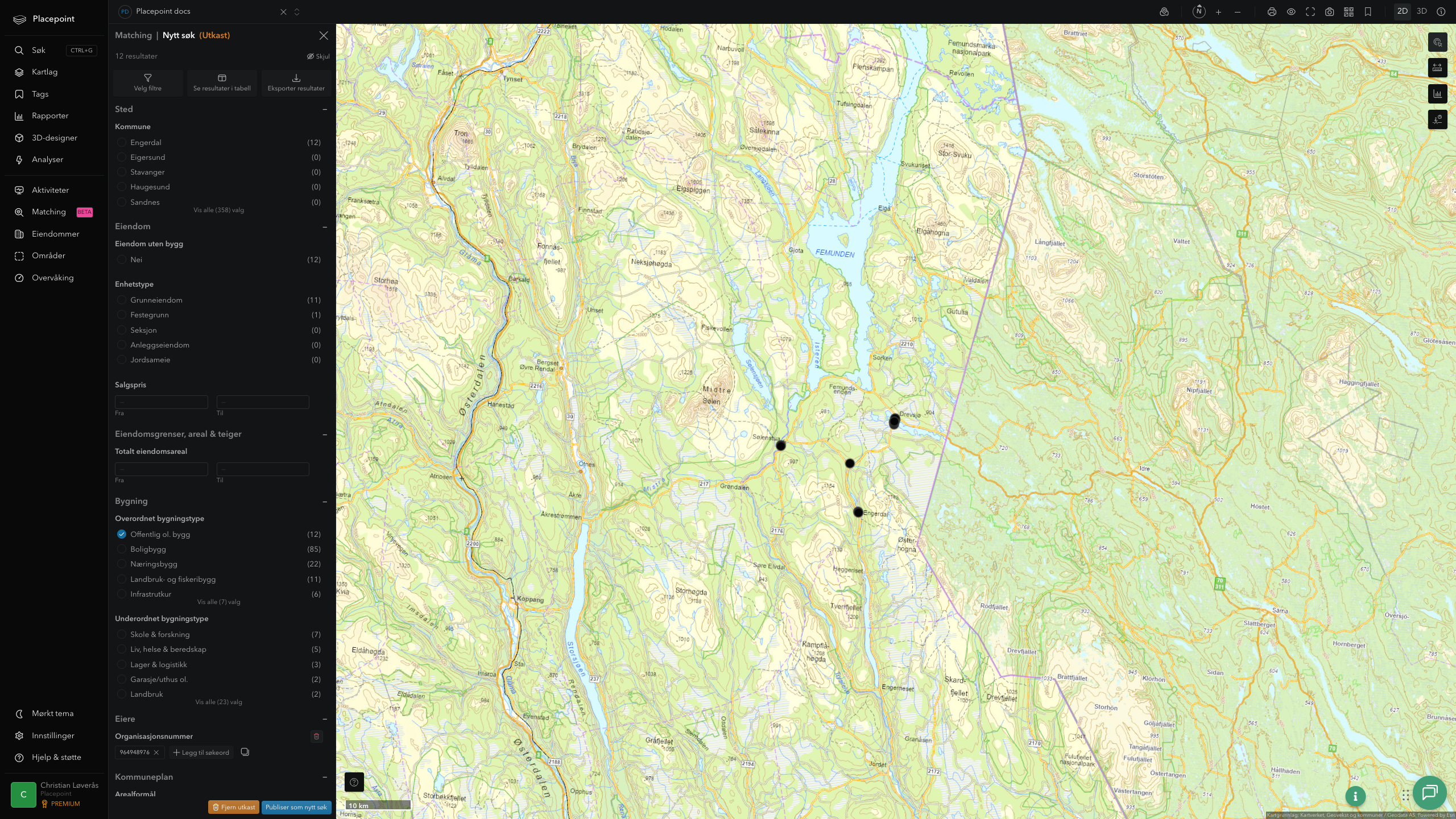 Matching-resultat for Engerdal kommune