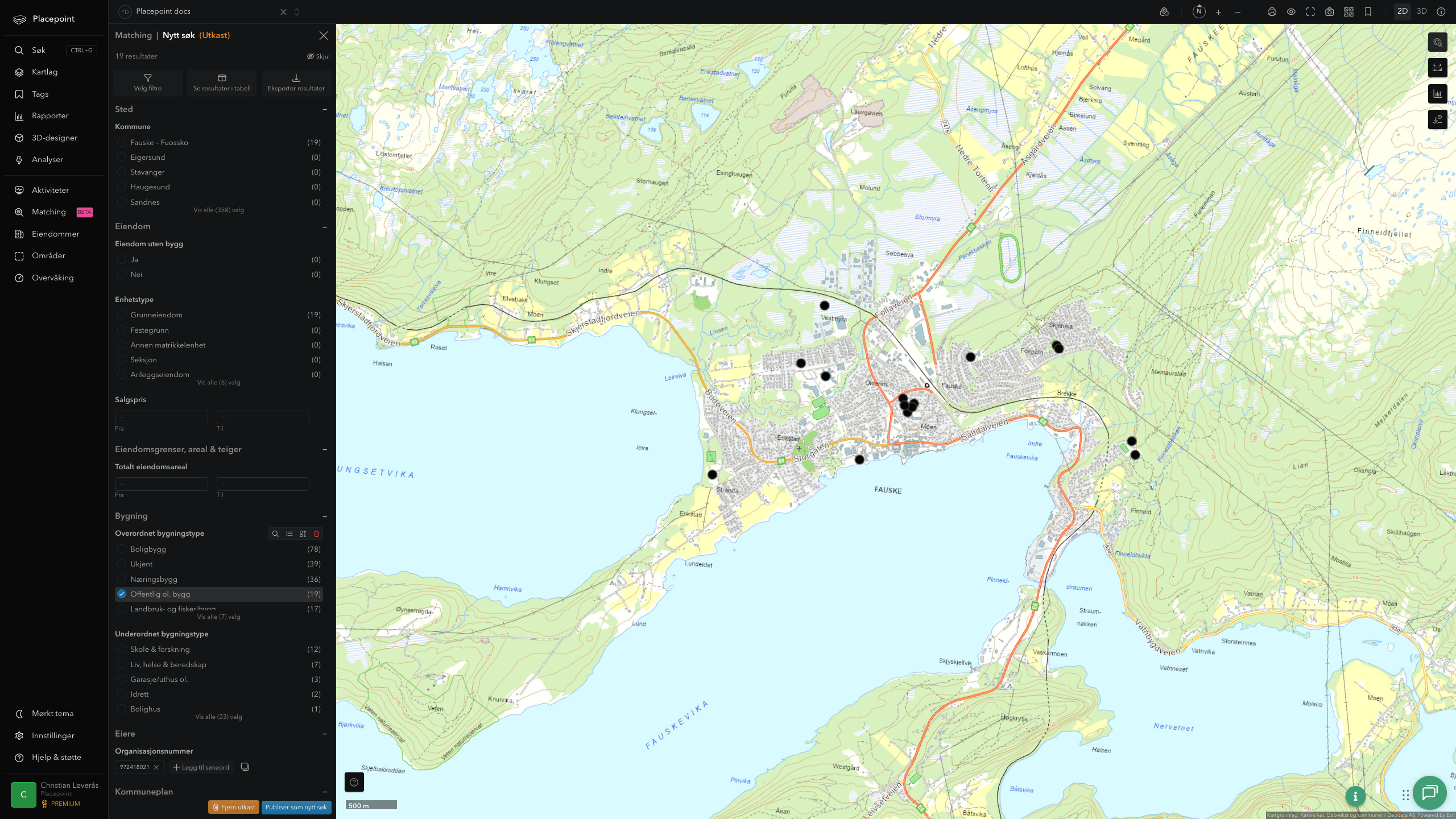 Fauske - offentlige bygg, sentrumsnært
