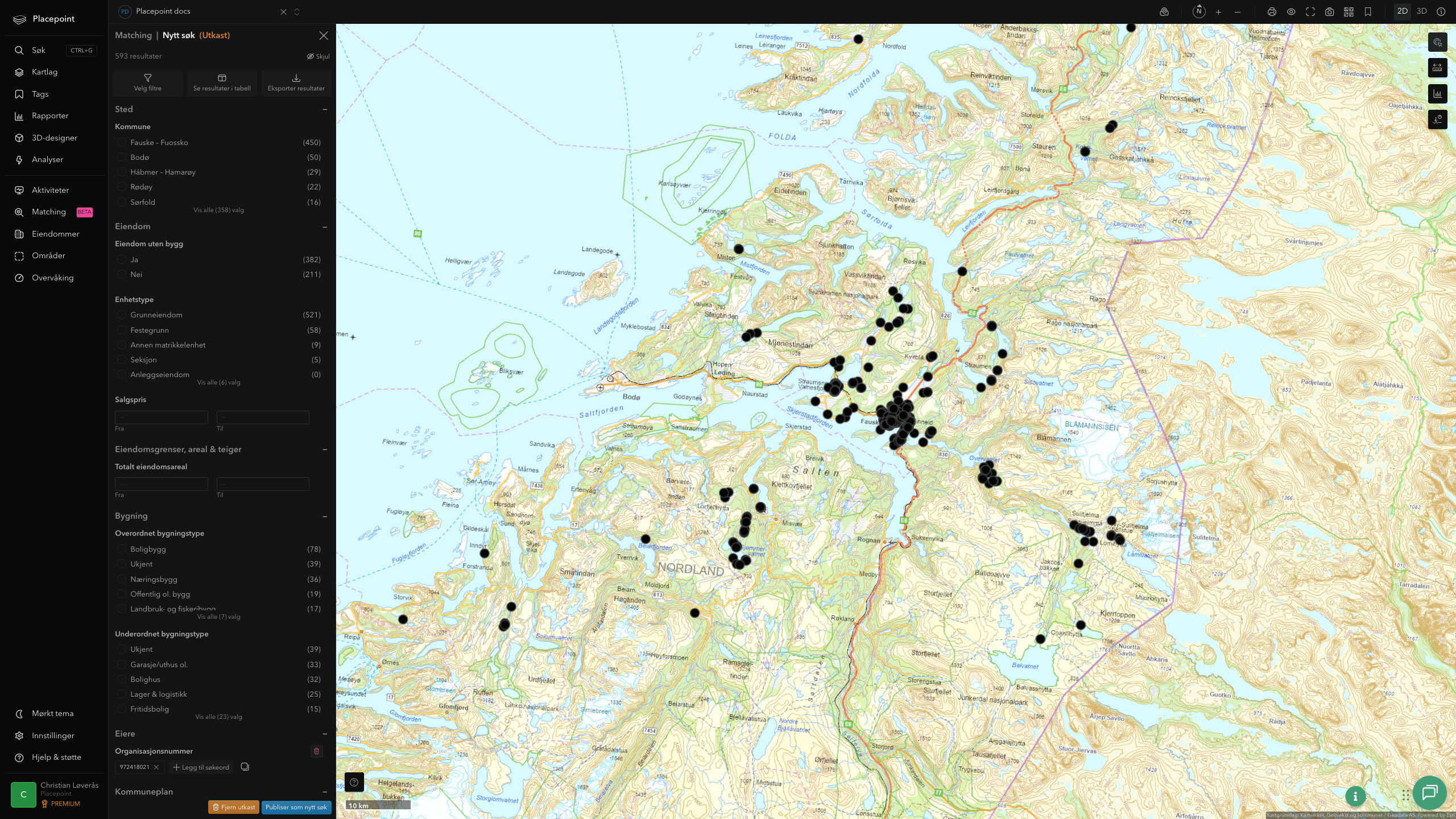 Matching-resultat for Fauske kommune
