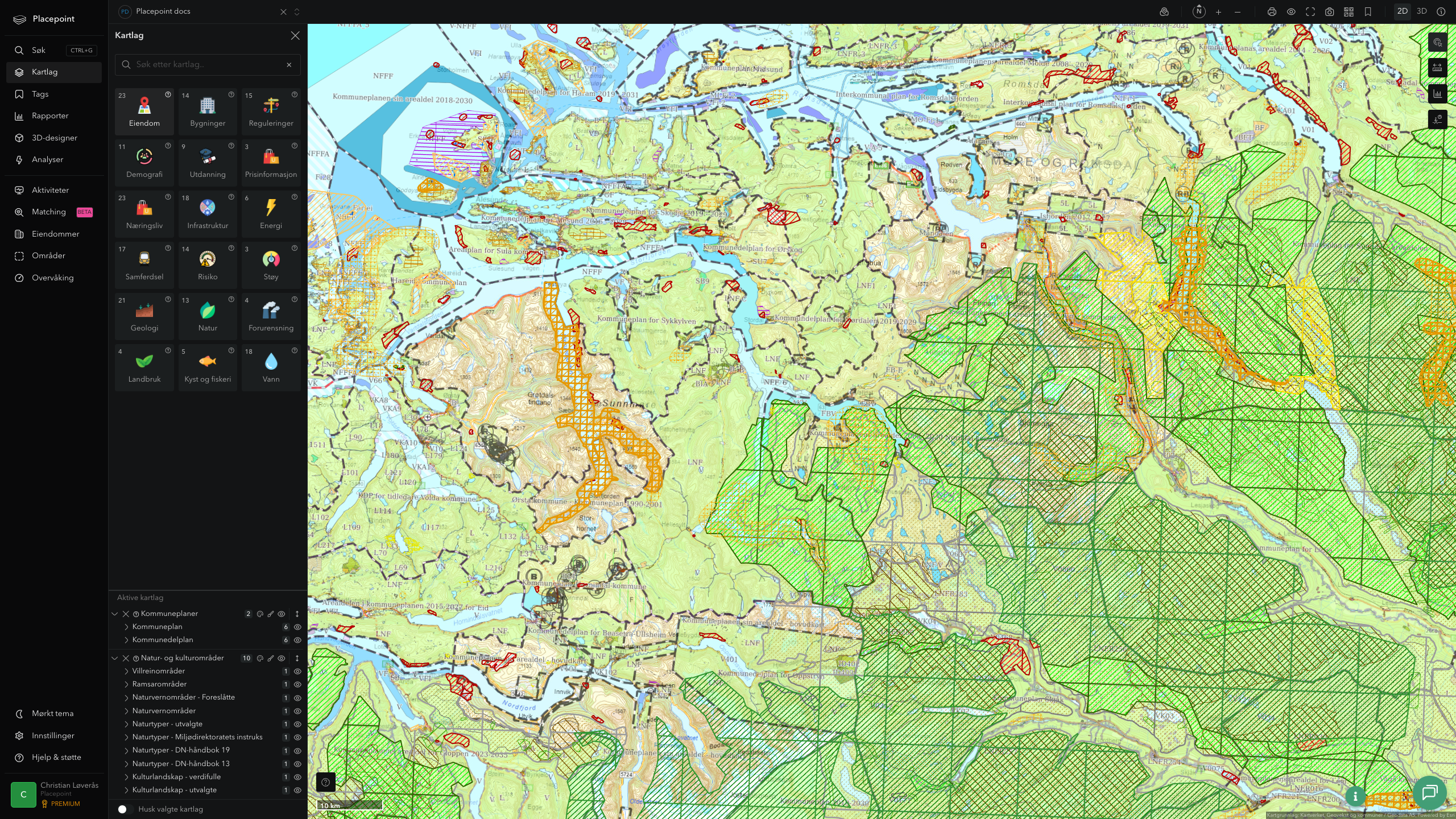 Fjord - kommuneplaner og kulturområder