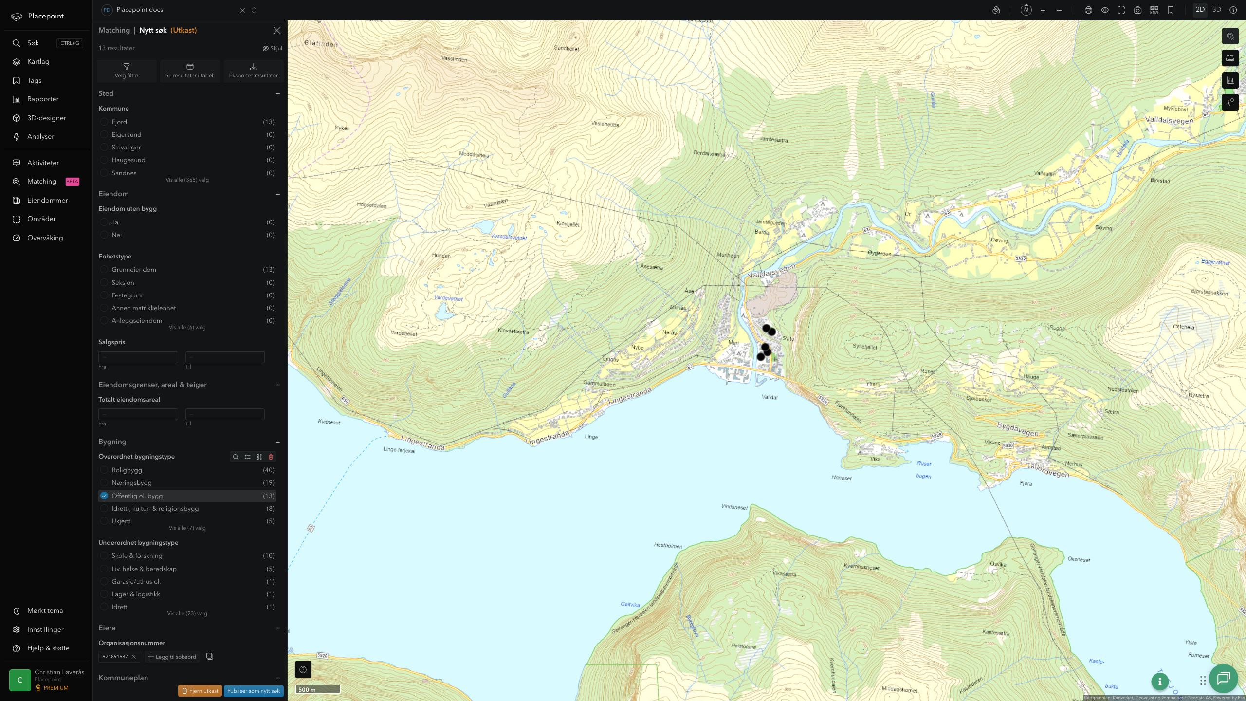 Fjord - offentlige bygg, sentrumsnært