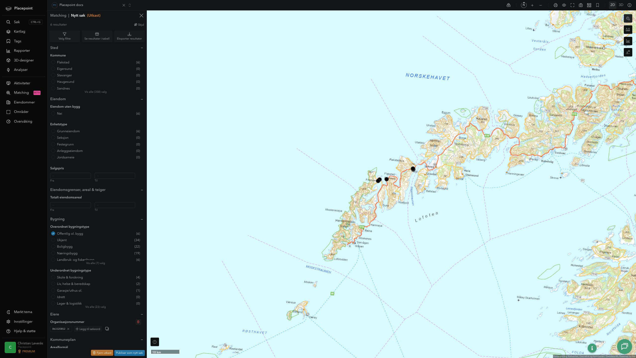 Matching-resultat for Flakstad kommune