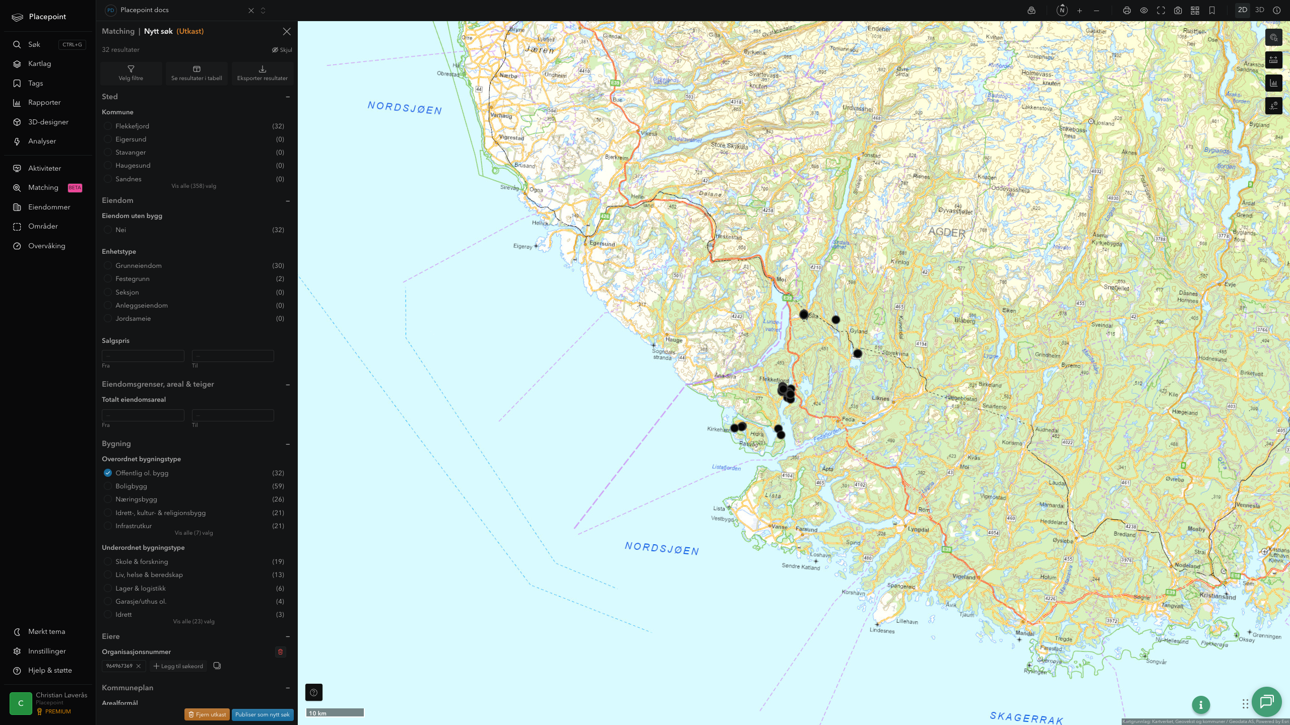Matching-resultat for Flekkefjord kommune
