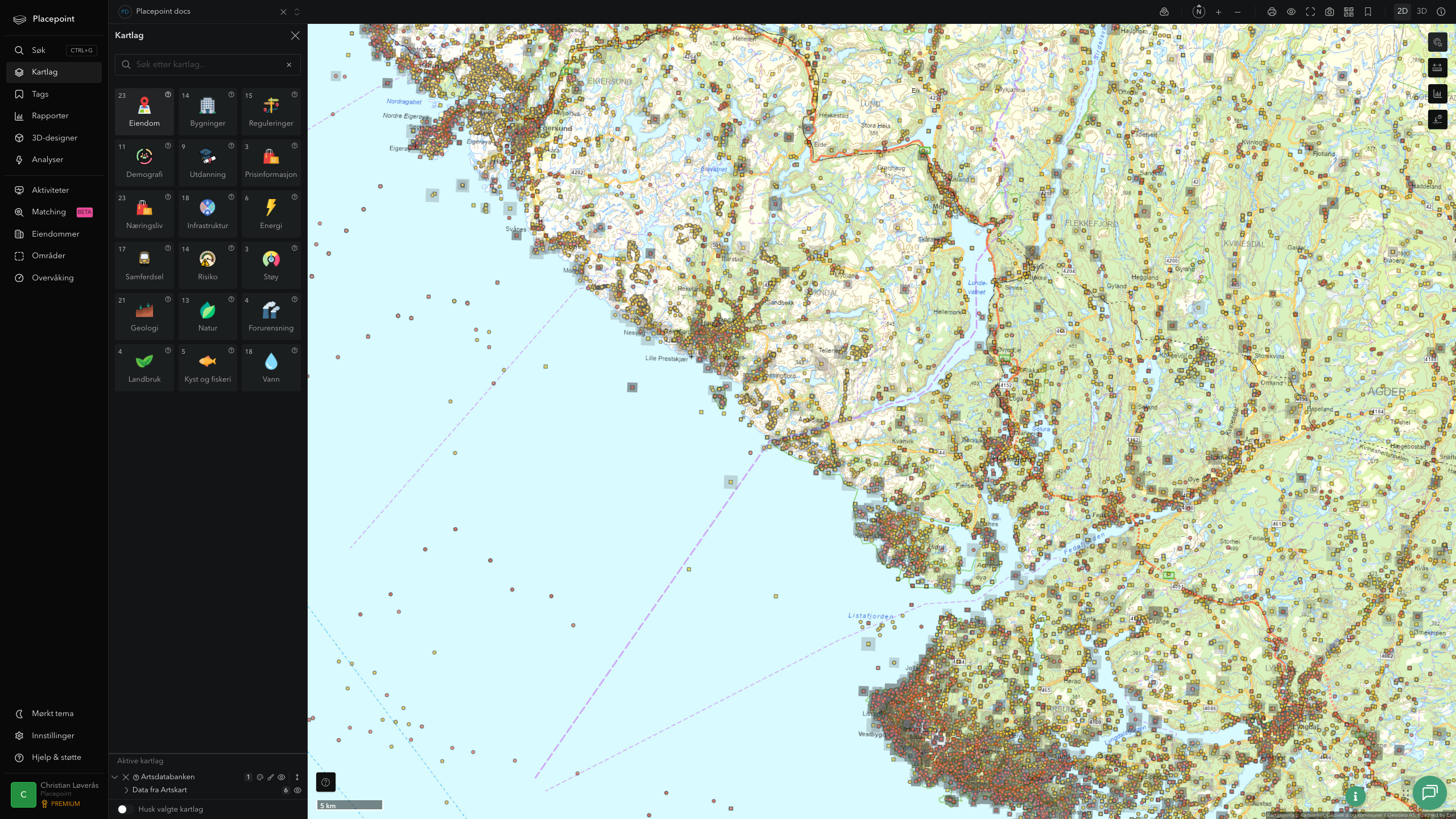 Flekkefjord - artsdatabanken