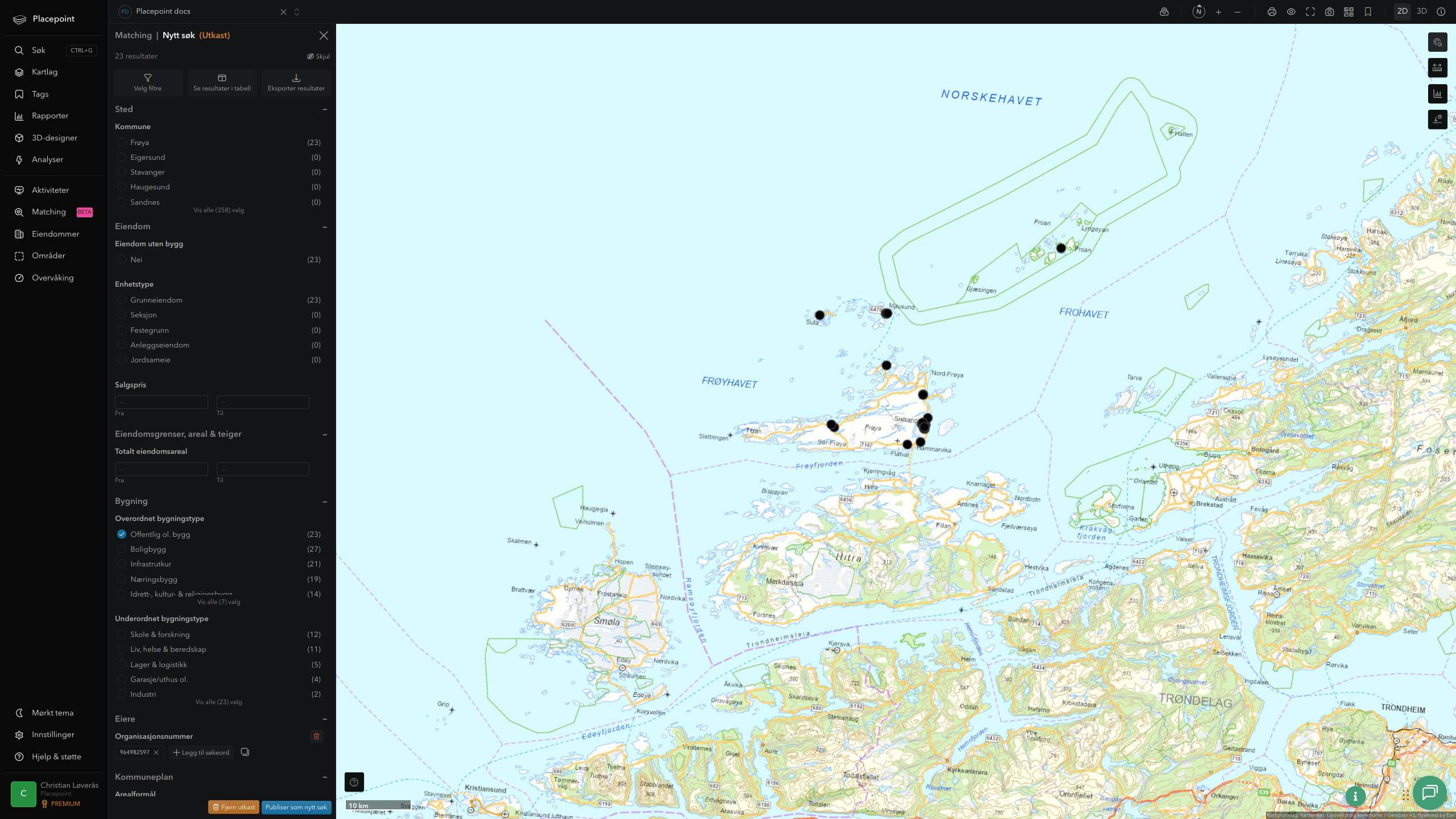 Matching-resultat for Frøya kommune