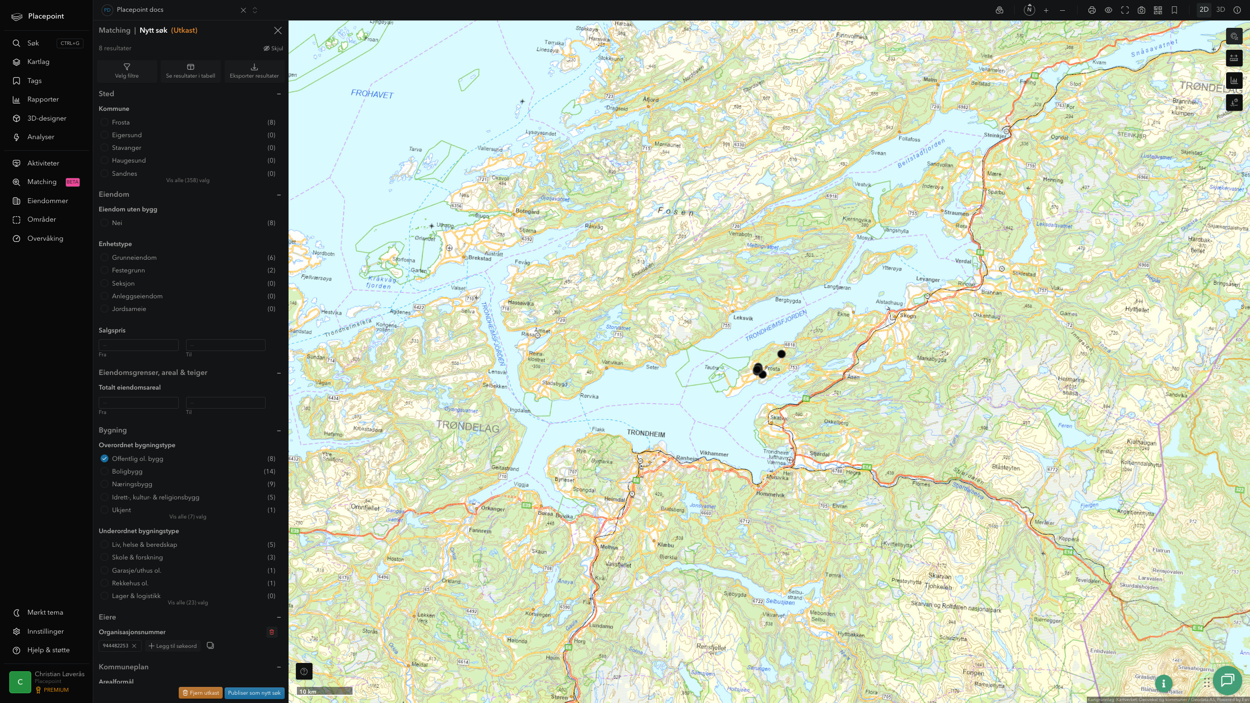 Matching-resultat for Frosta kommune