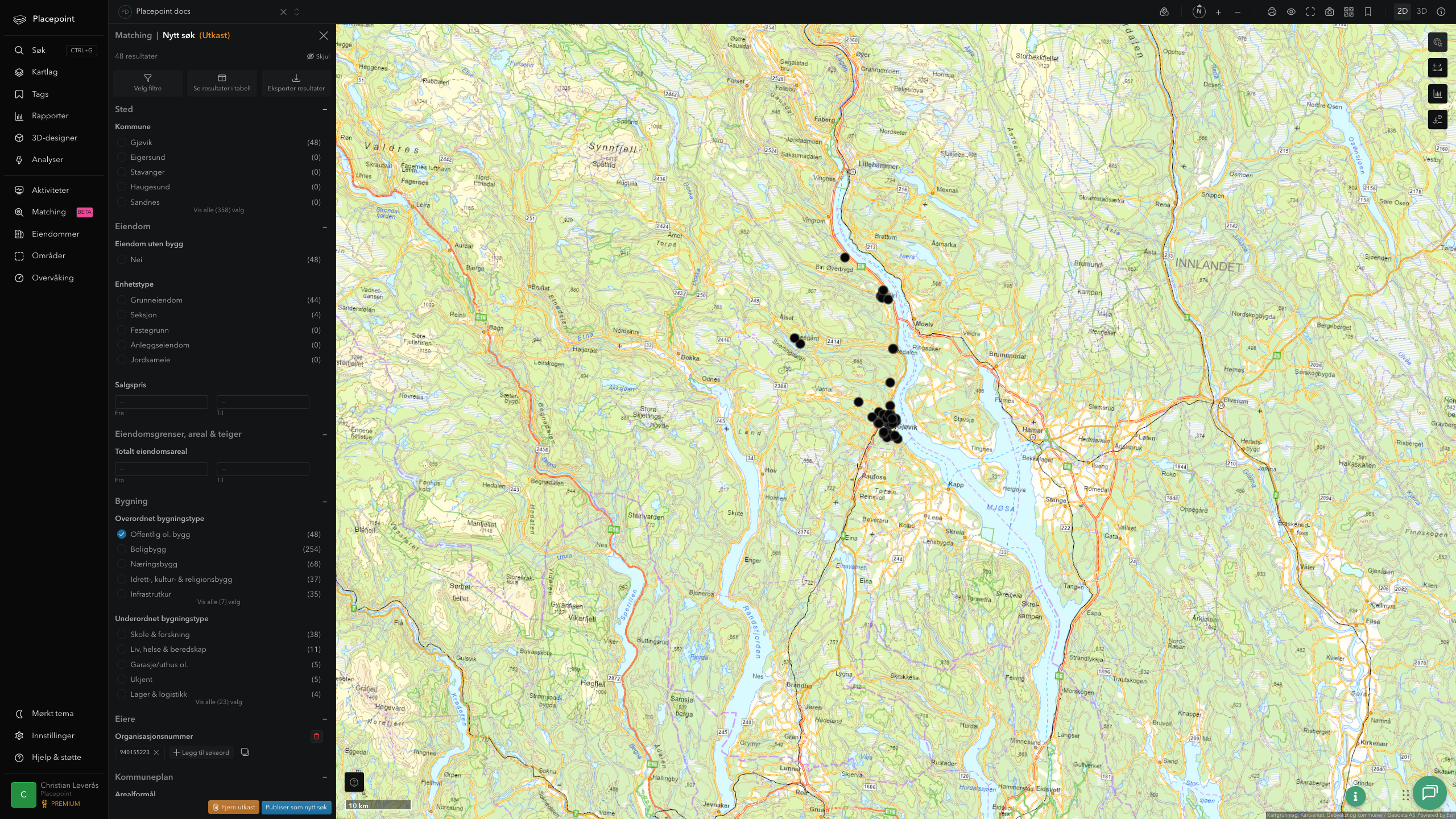 Matching-resultat for Gjøvik kommune