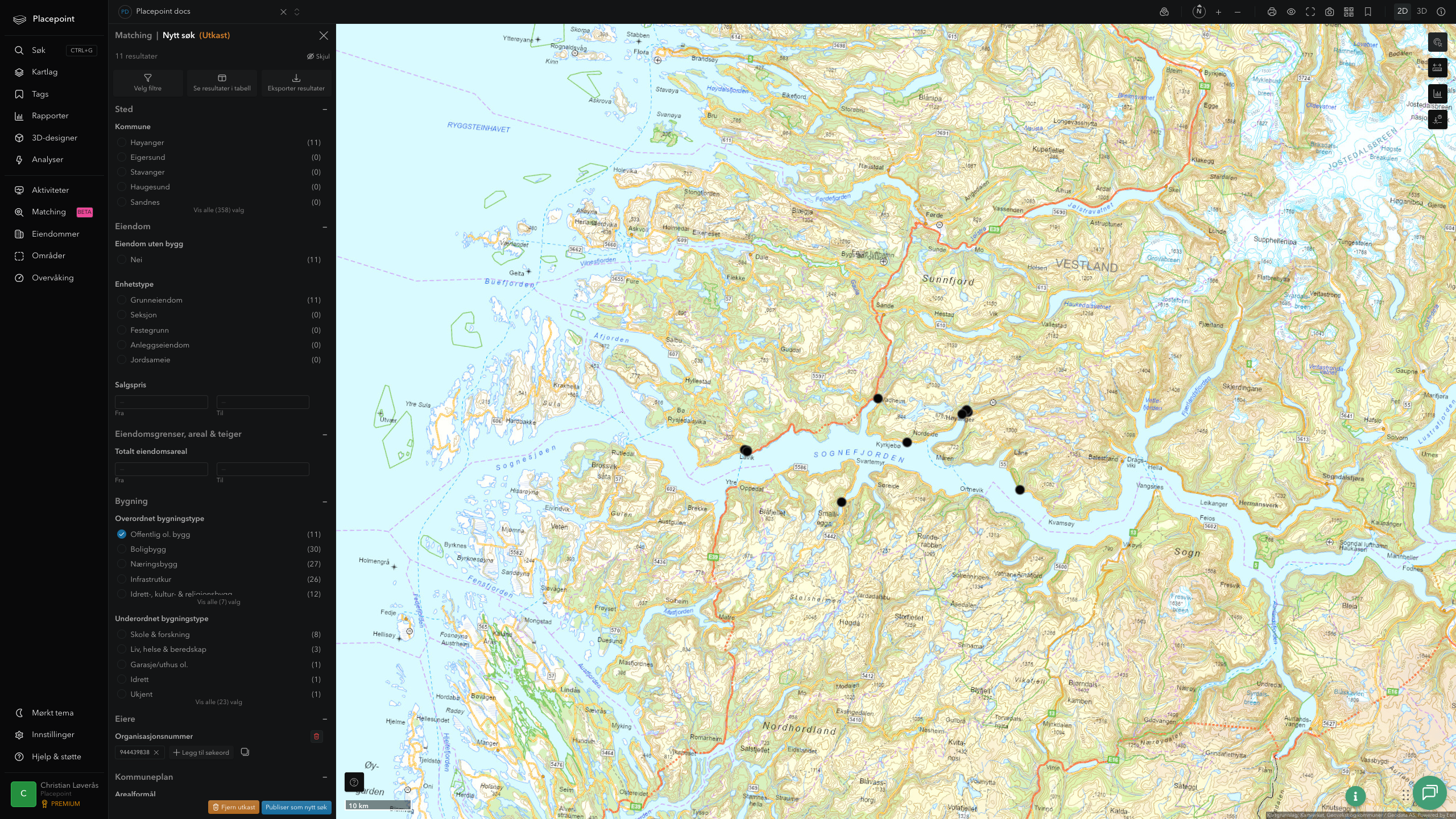 Matching-resultat for Høyanger kommune