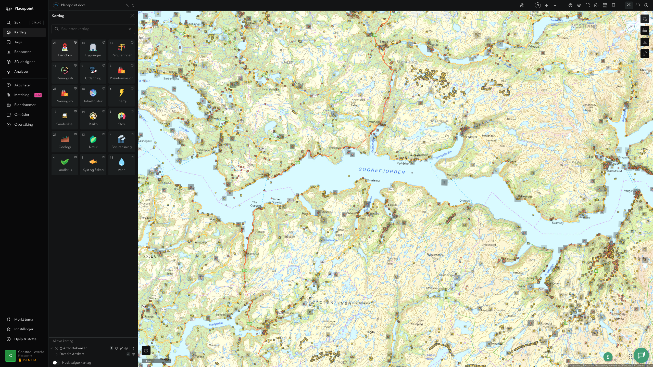 Høyanger - artsdatabanken