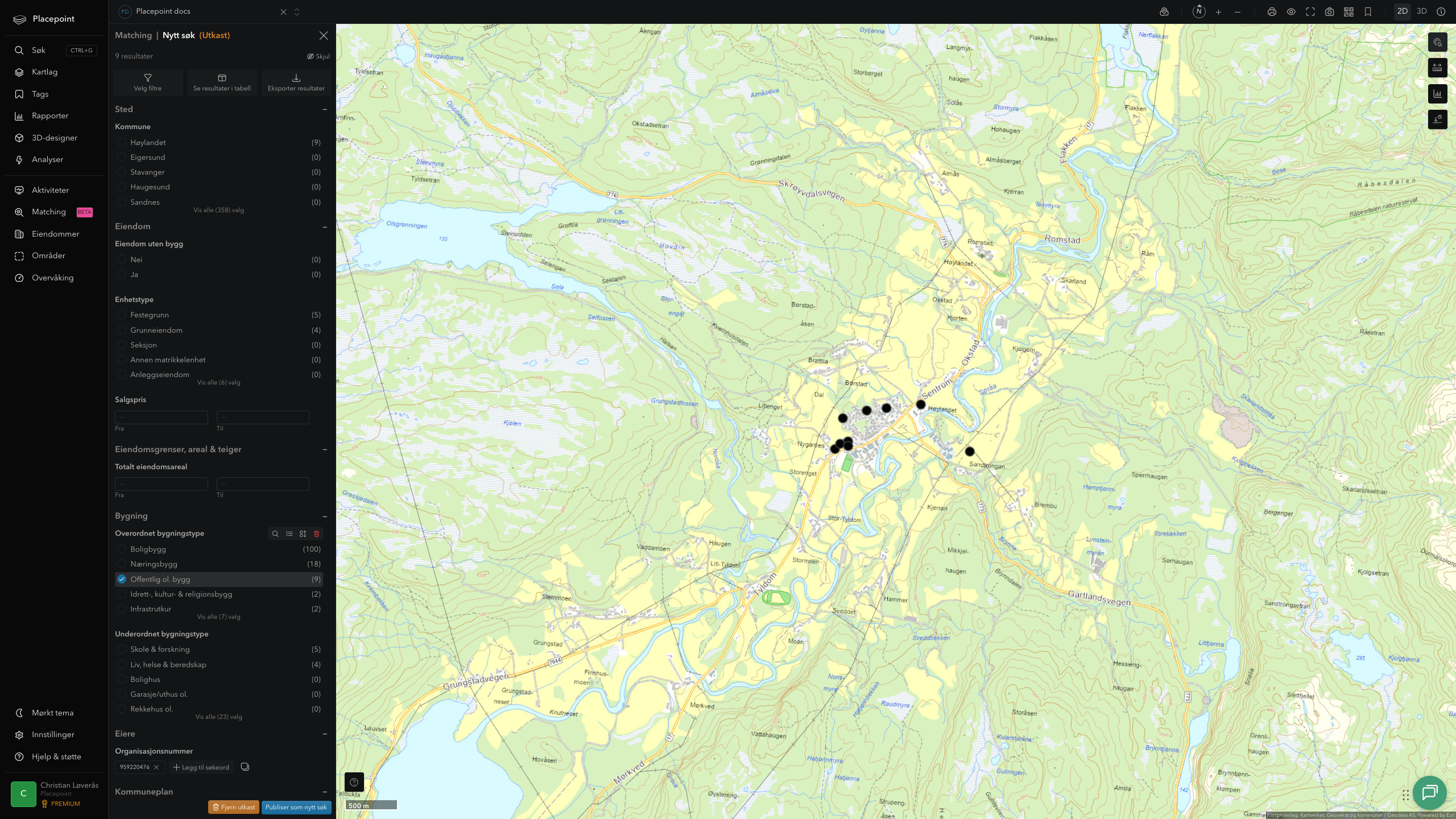 Høylandet - offentlige bygg, sentrumsnært