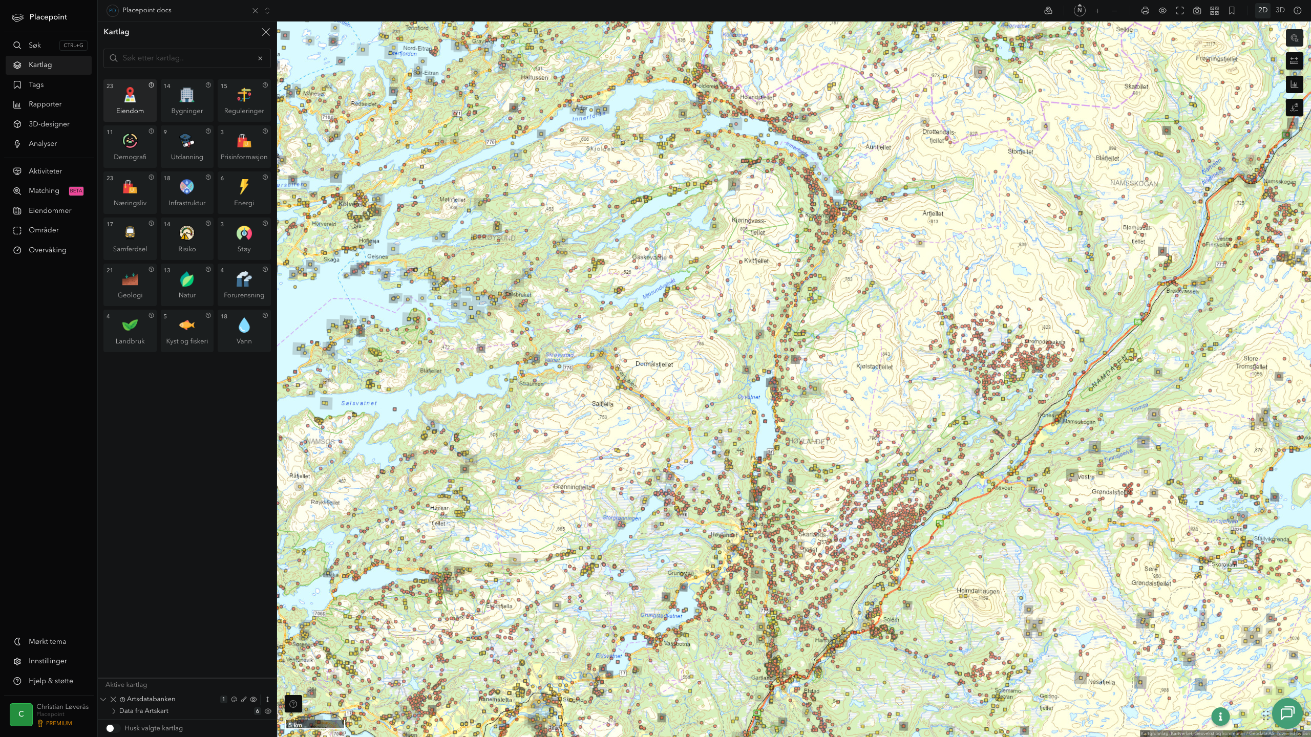 Høylandet - artsdatabanken