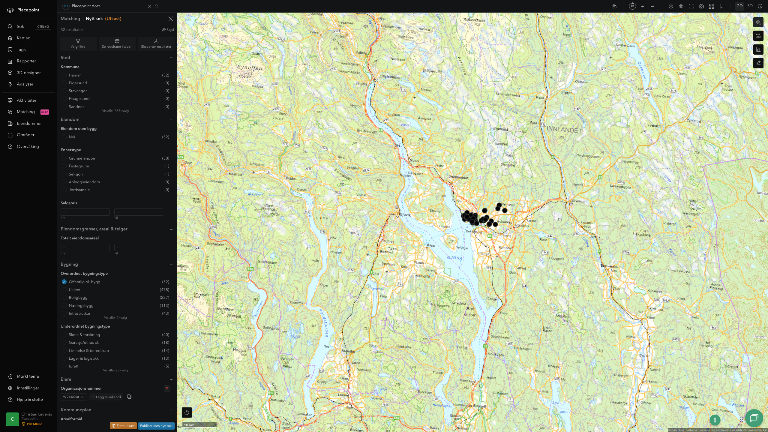 Matching-resultat for Hamar kommune