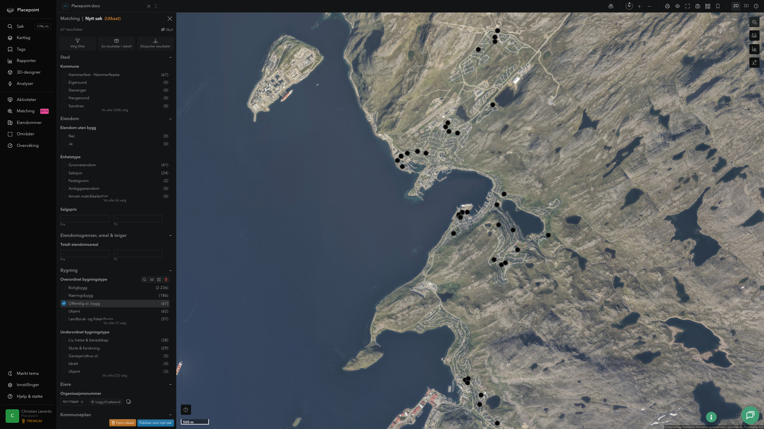 Hammerfest - offentlige bygg, sentrumsnært