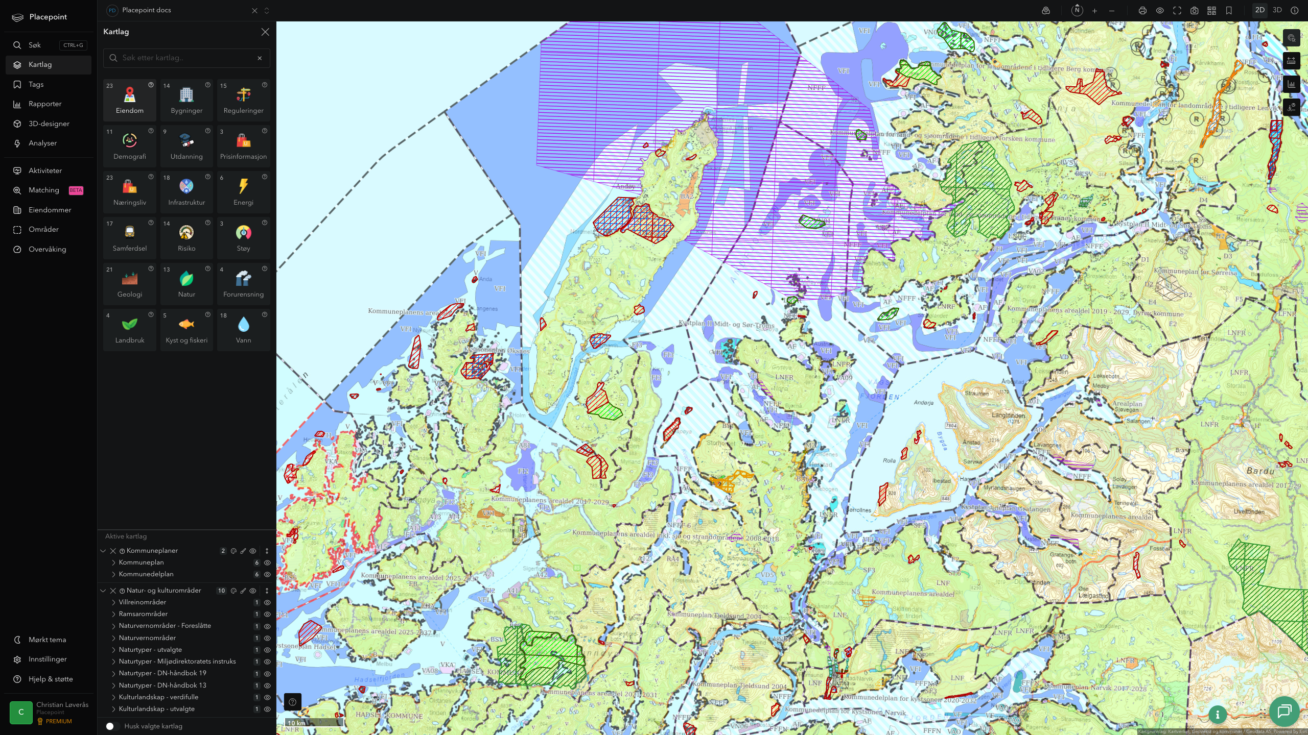 Harstad - kommuneplaner og kulturområder