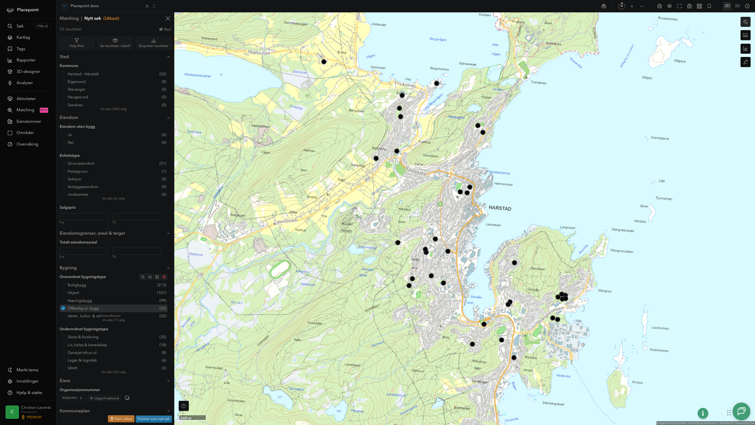 Harstad - offentlige bygg, sentrumsnært