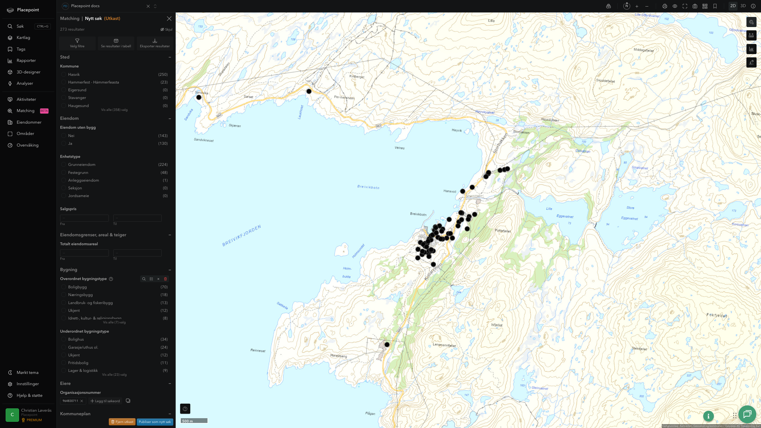 Hasvik - offentlige bygg, sentrumsnært