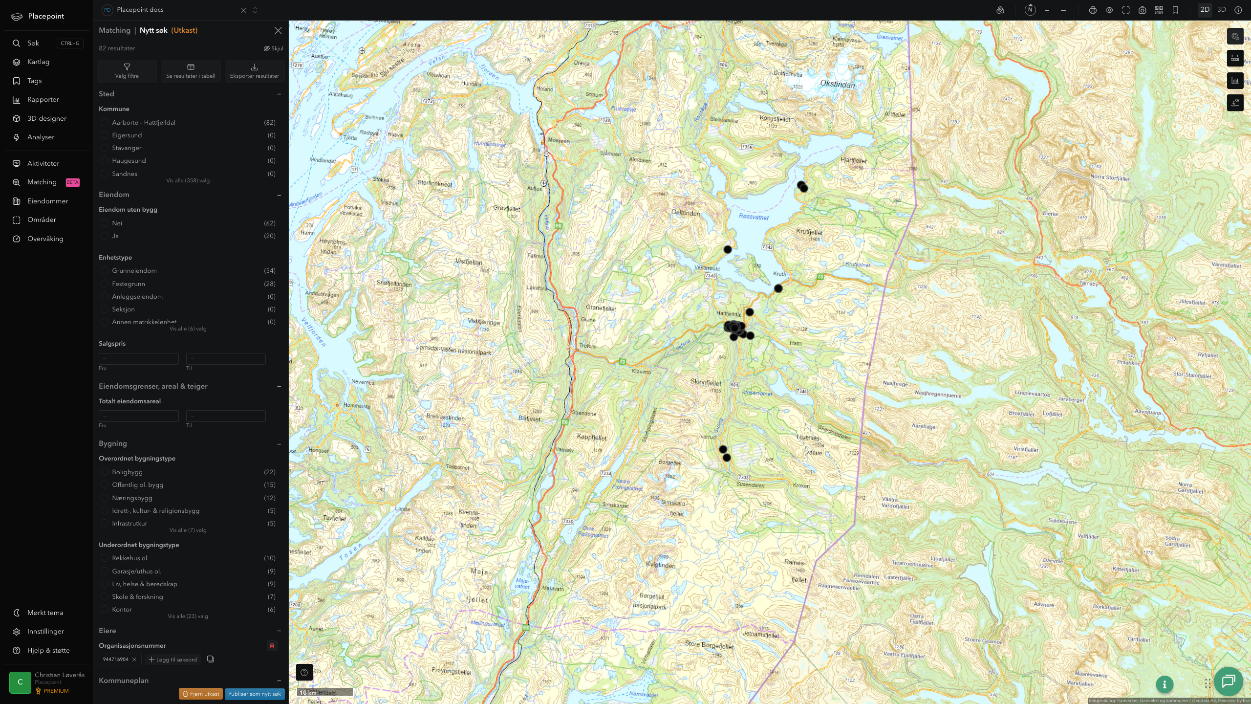 Matching-resultat for Hattfjelldal kommune