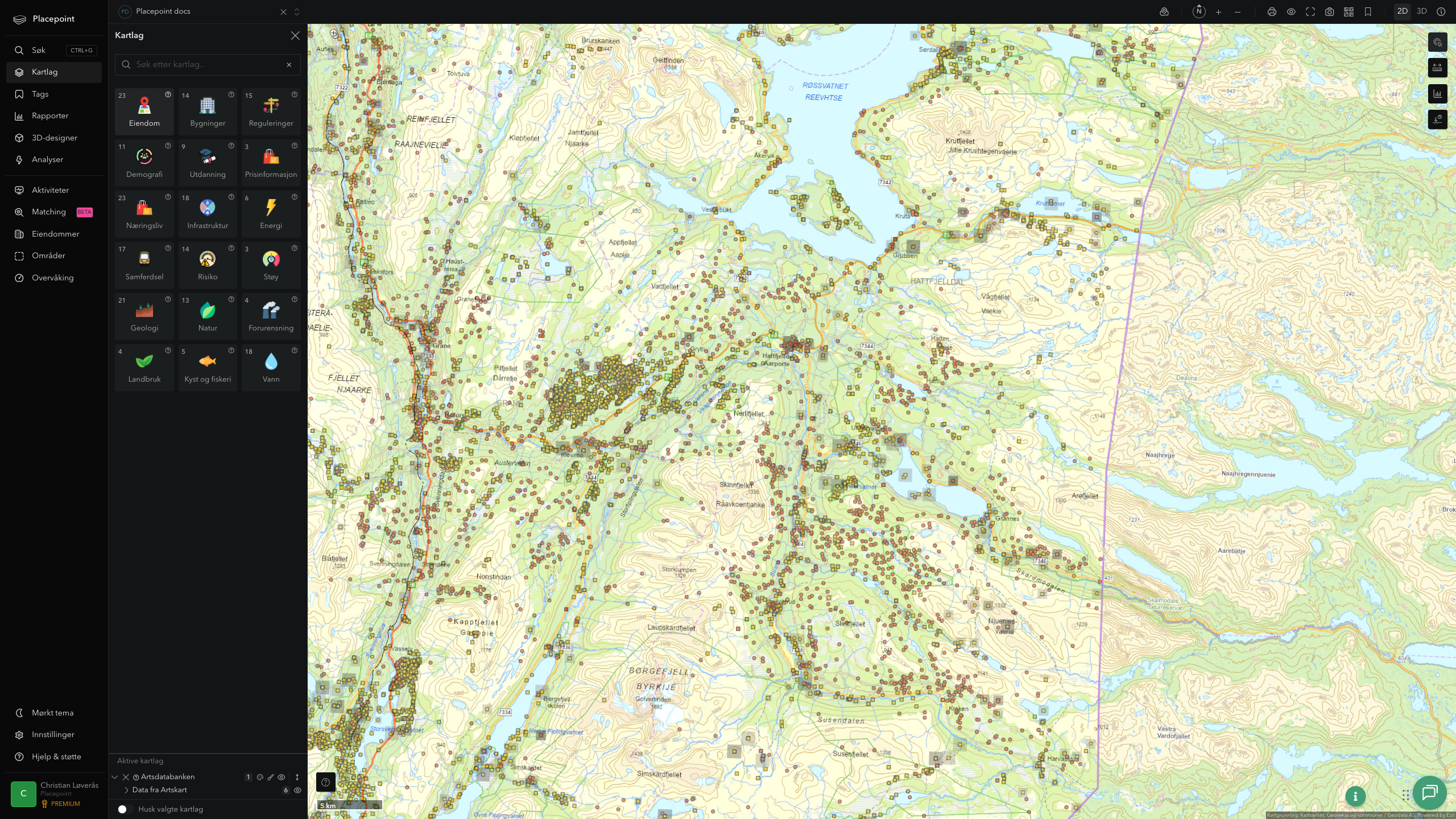 Hattfjelldal - artsdatabanken