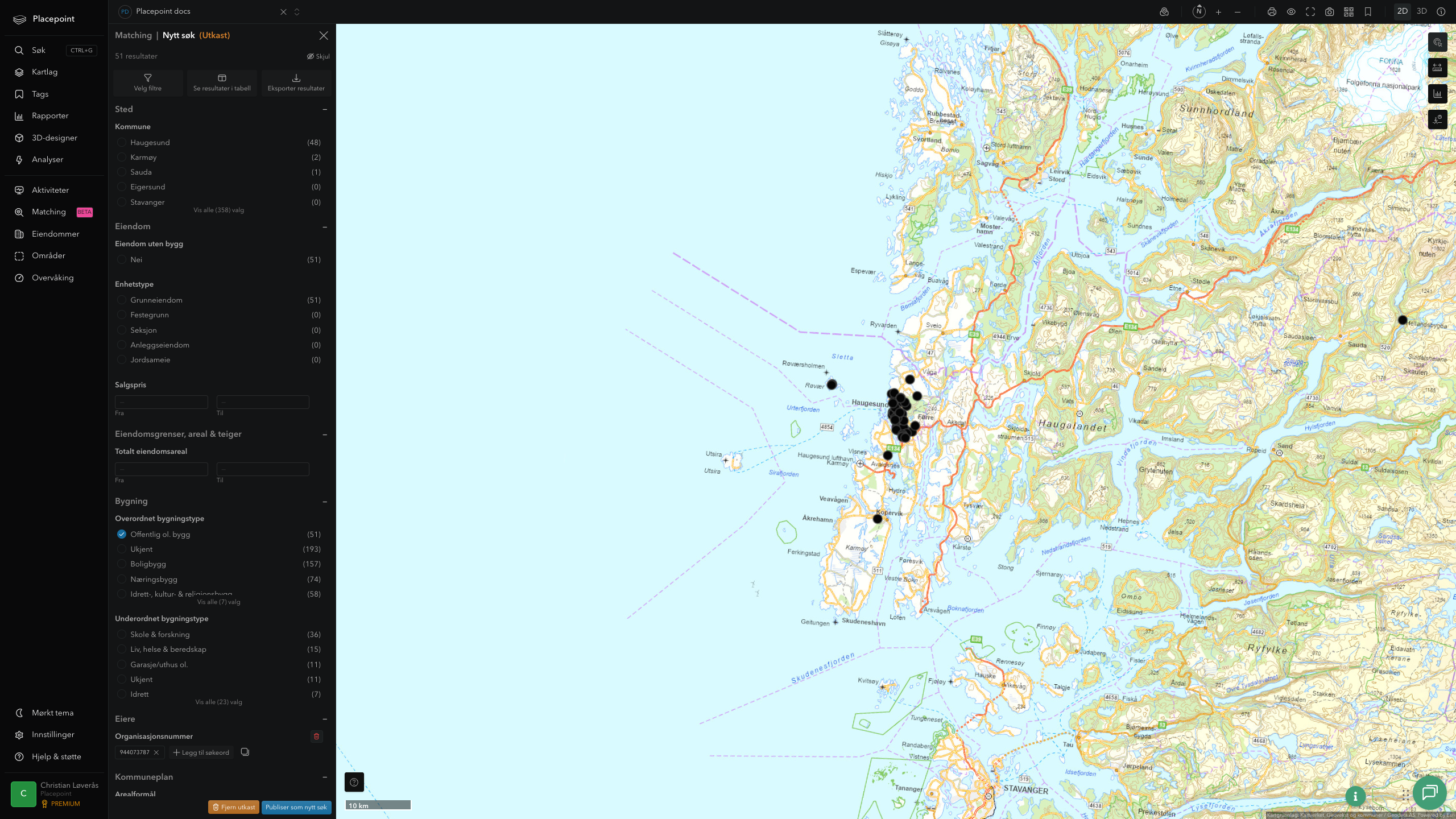 Matching-resultat for Haugesund kommune