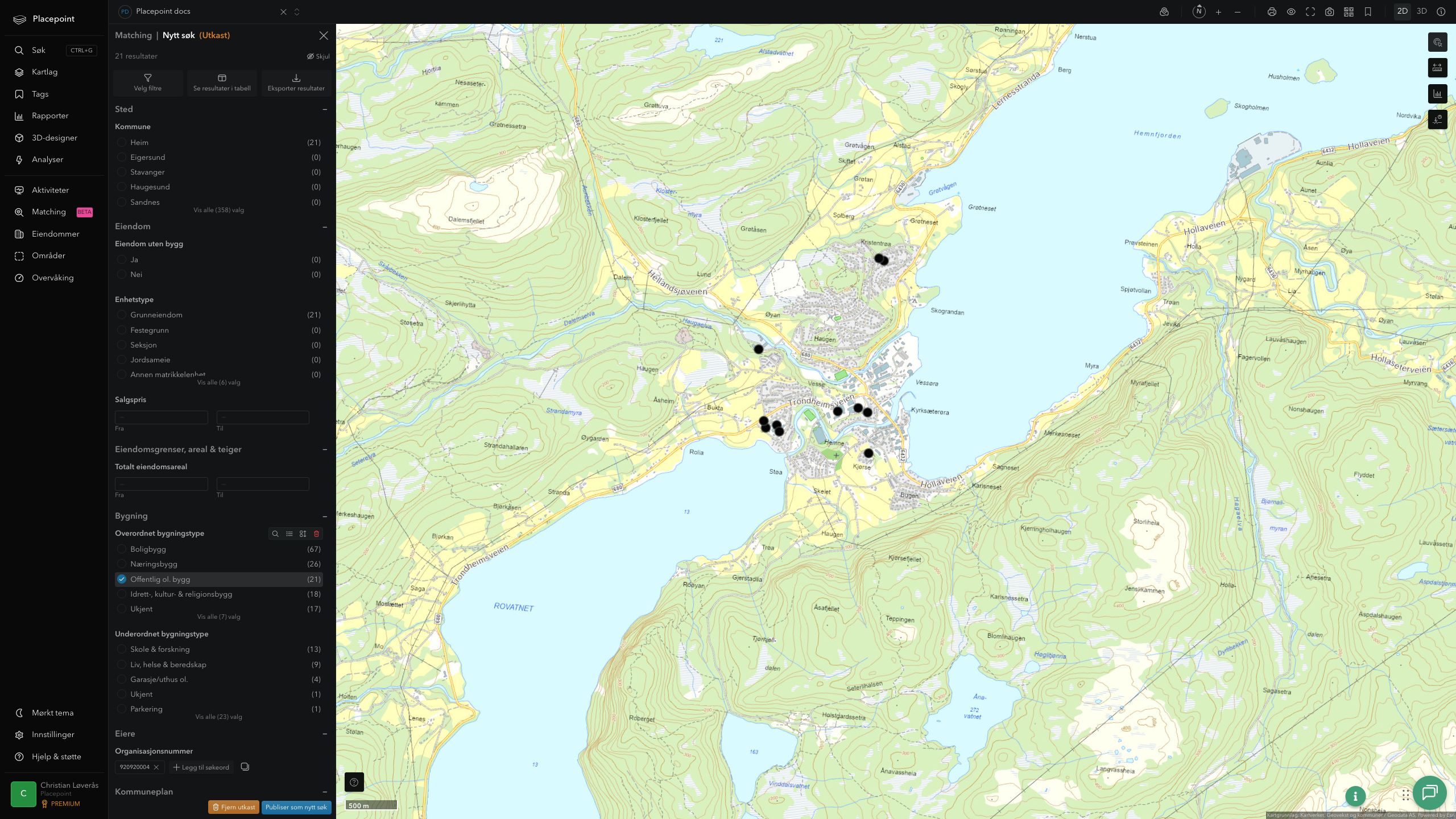 Heim - offentlige bygg, sentrumsnært