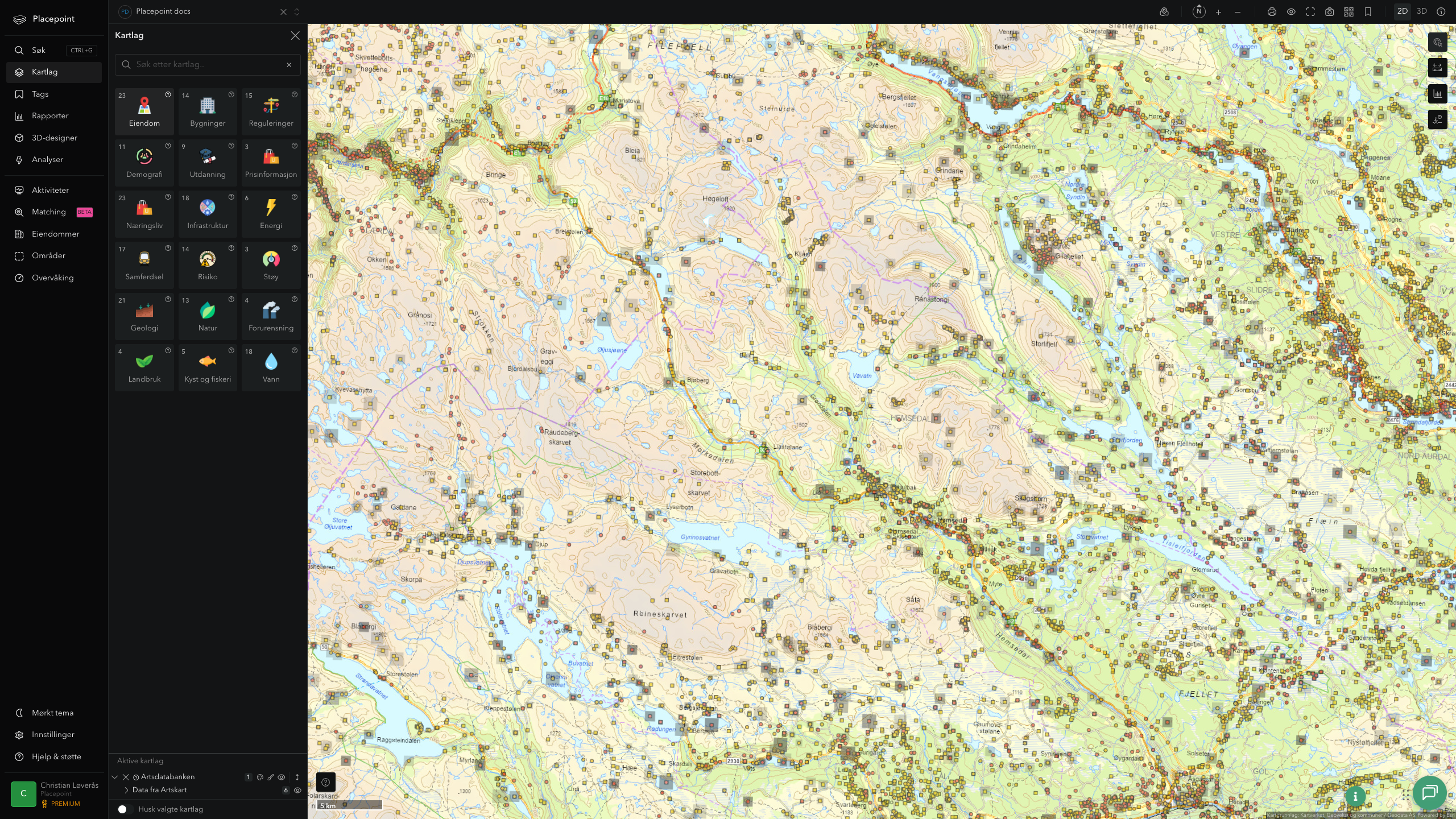 Hemsedal - artsdatabanken