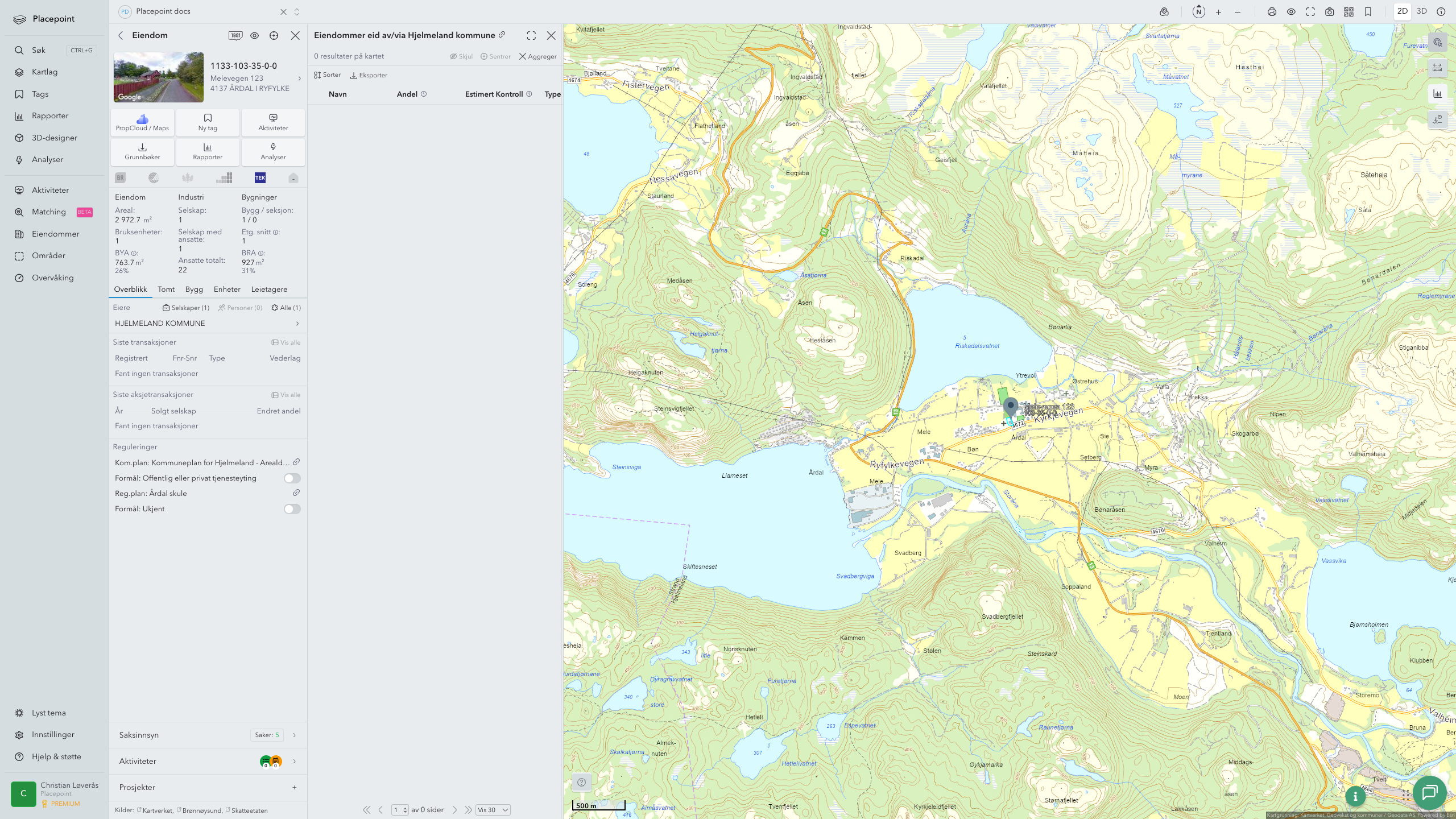 Hjelmeland - en eiendom med eier-panel