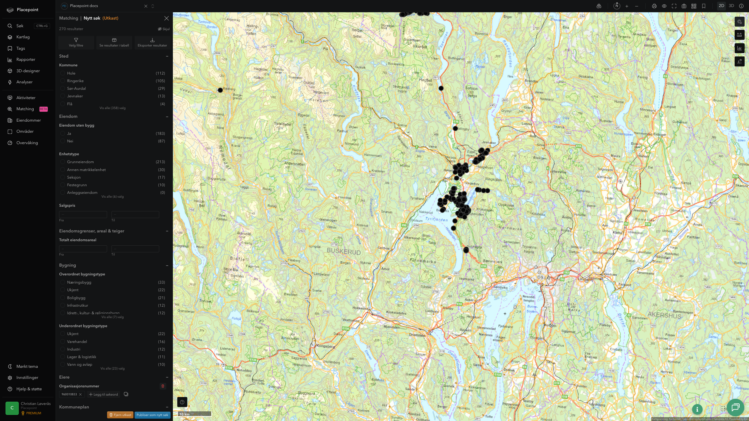 Matching-resultat for Hole kommune