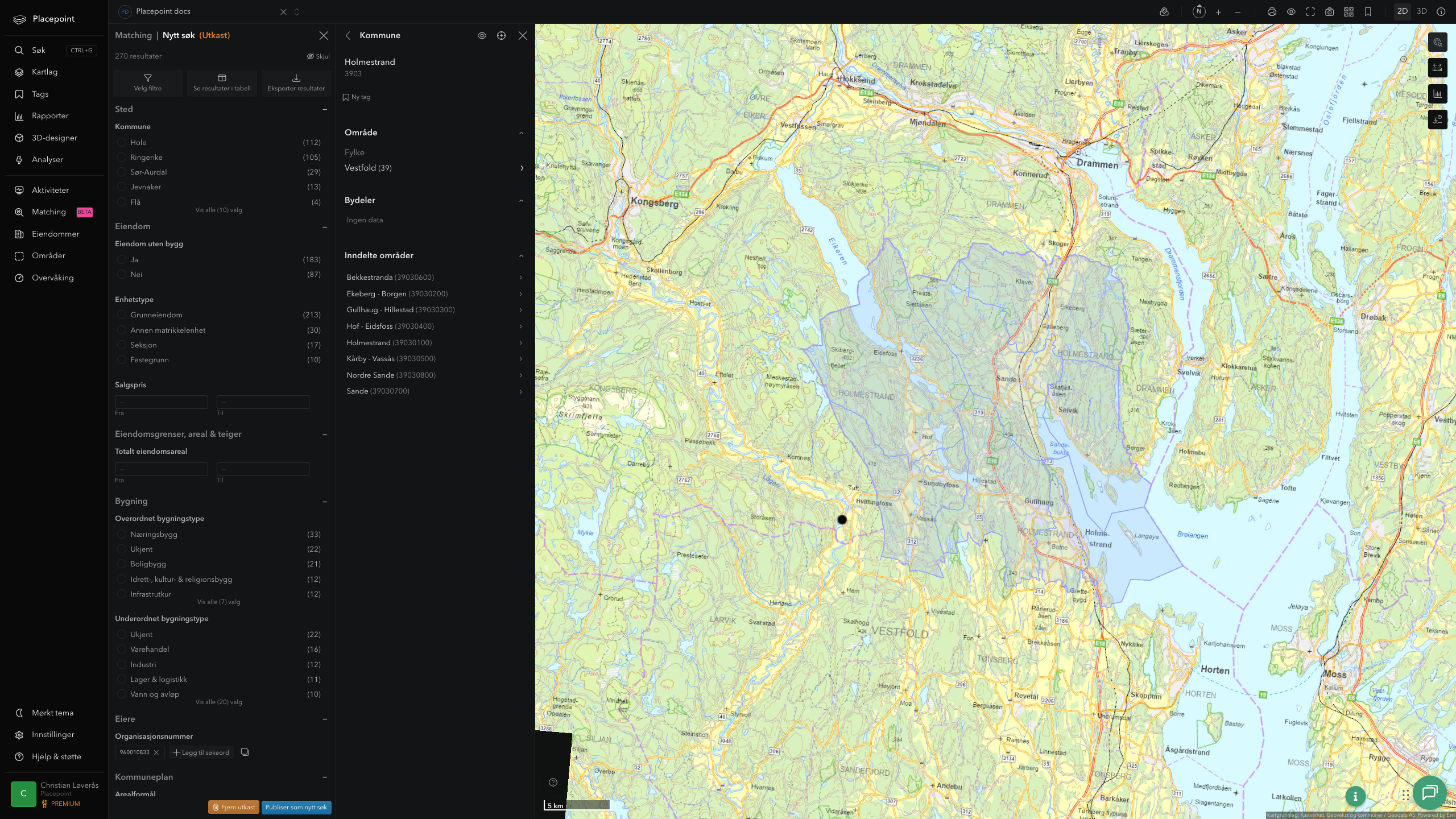 Holmestrand kommune i Placepoint