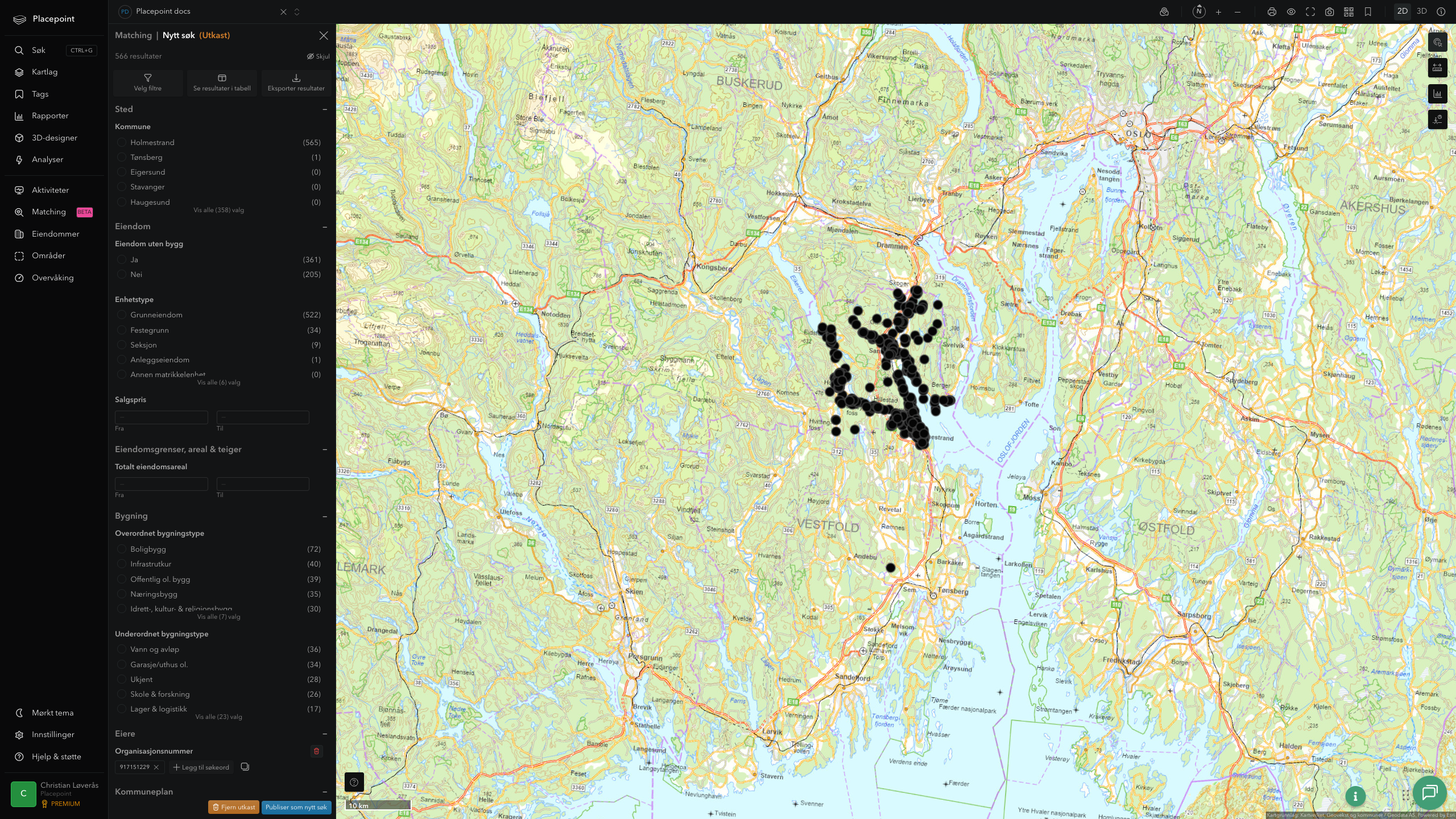 Matching-resultat for Holmestrand kommune