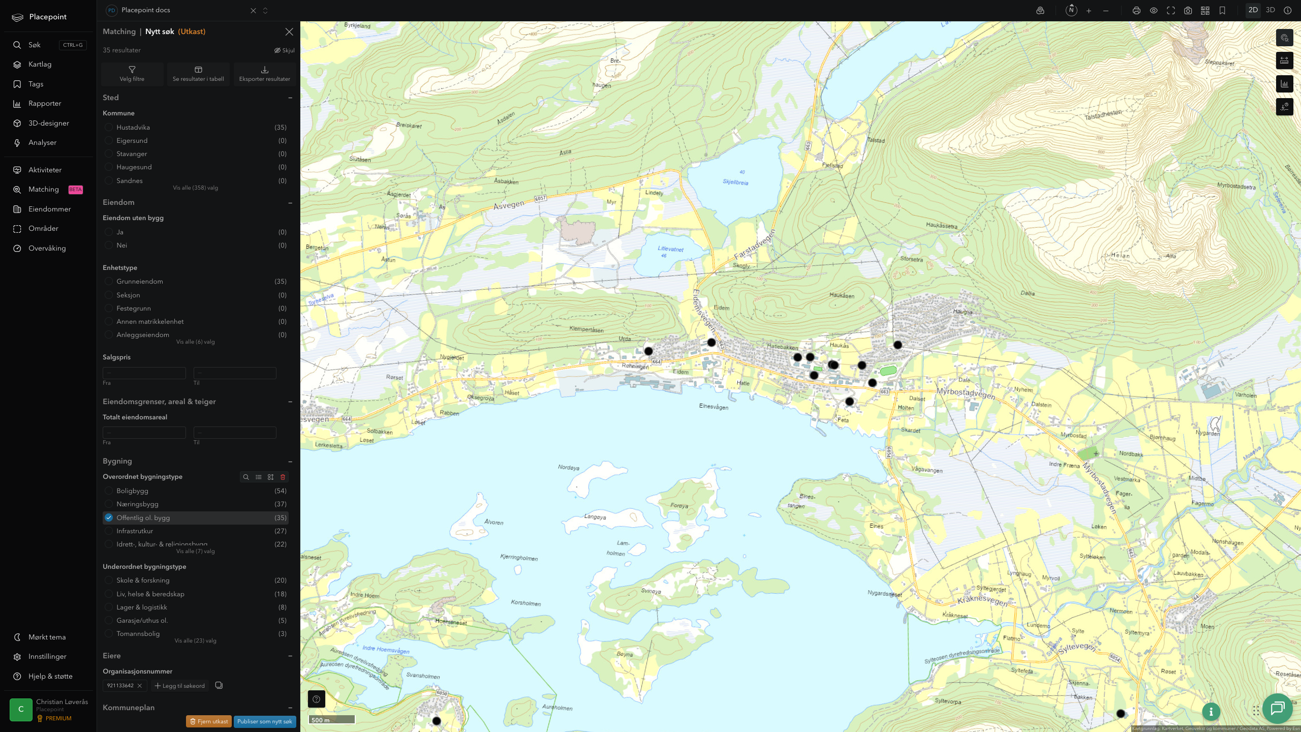 Hustadvika - offentlige bygg, sentrumsnært