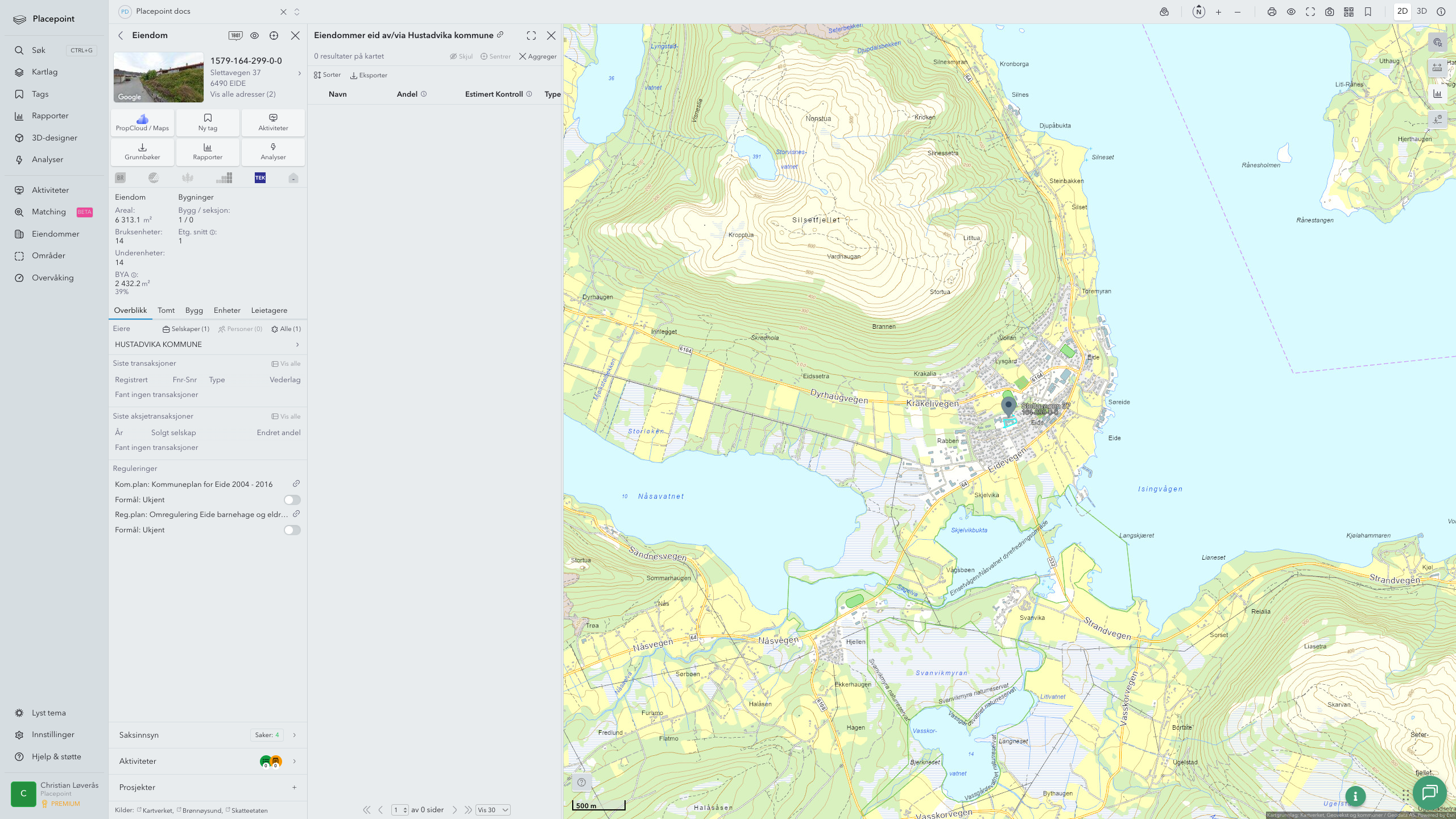 Hustadvika - en eiendom med eier-panel