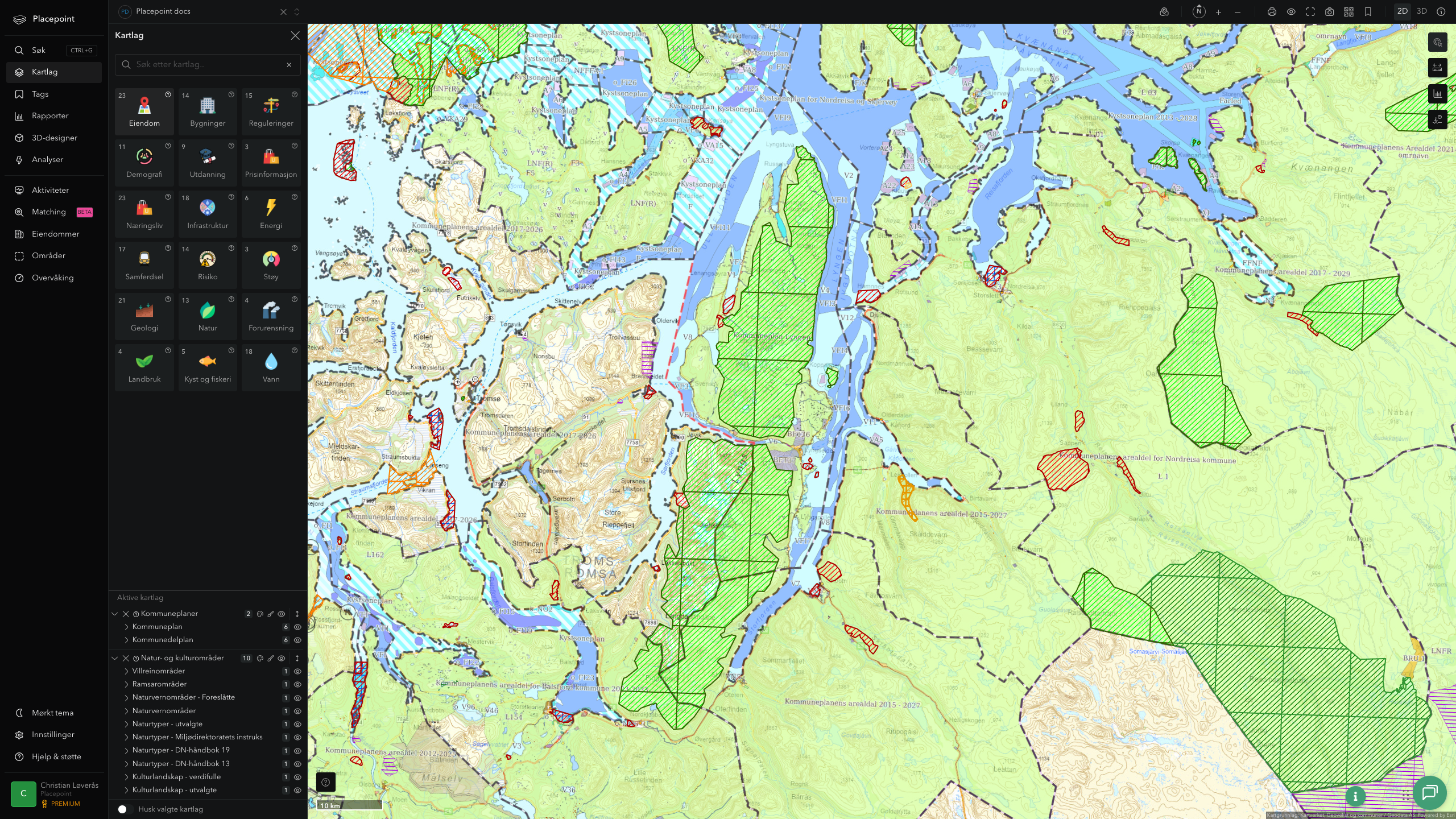 Kåfjord - kommuneplaner og kulturområder