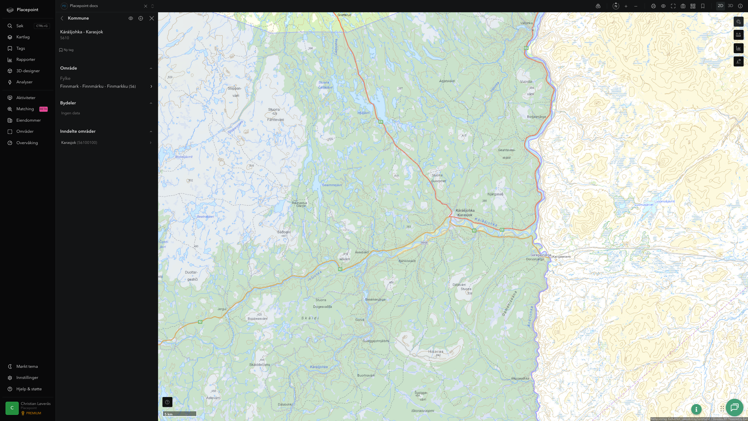 Karasjok kommune i Placepoint