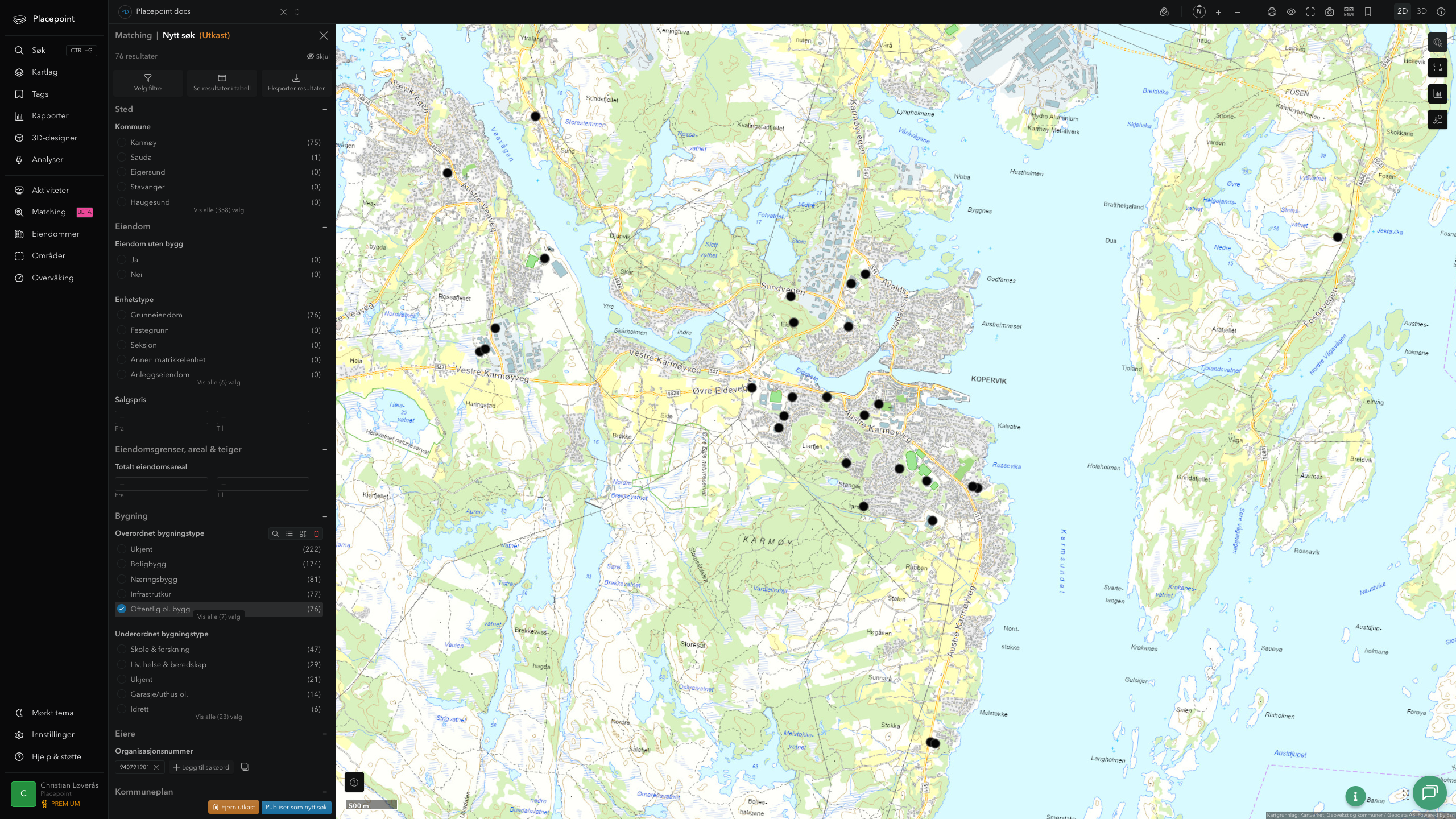 Karmøy - offentlige bygg, sentrumsnært