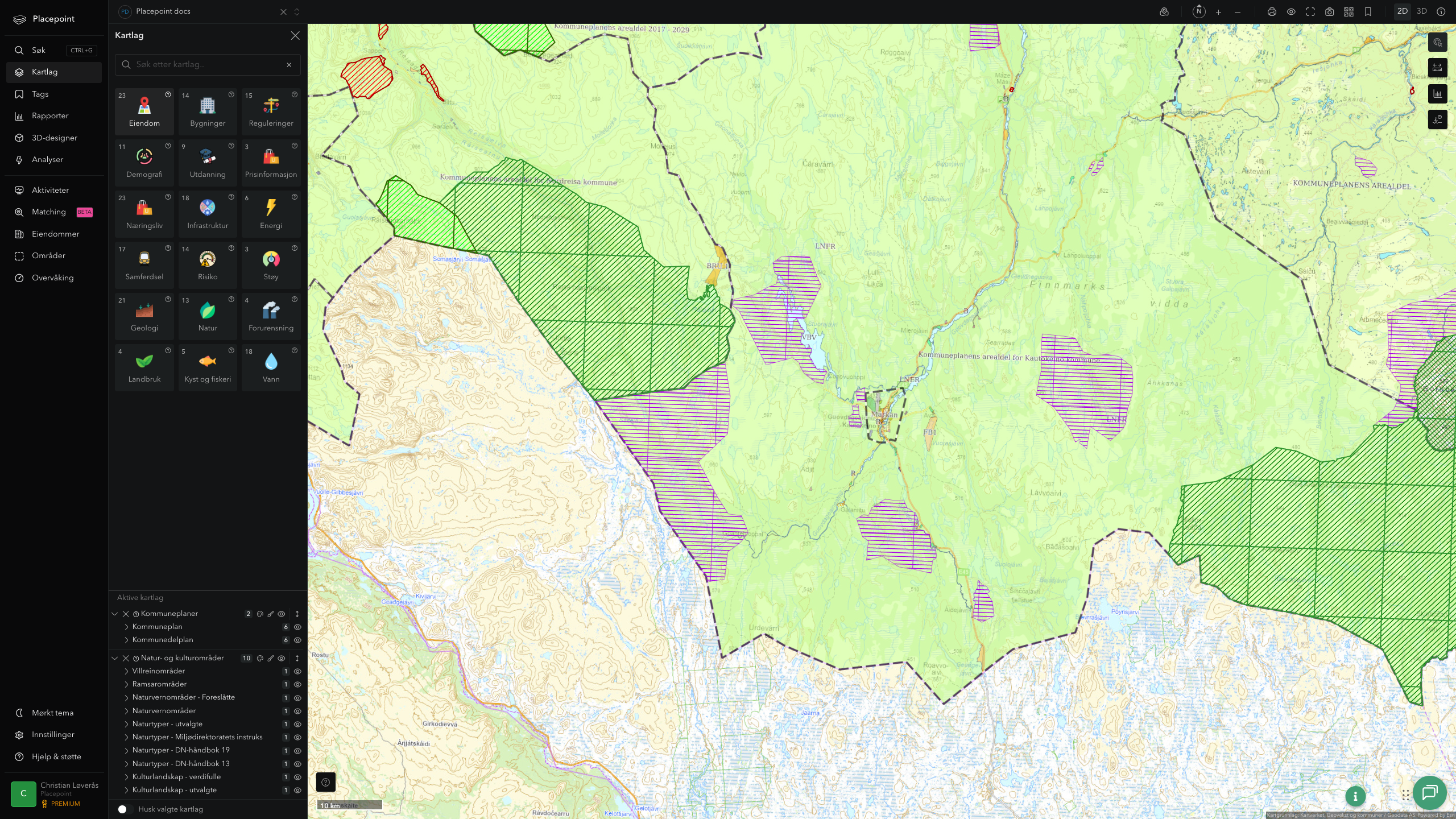 Kautokeino - kommuneplaner og kulturområder