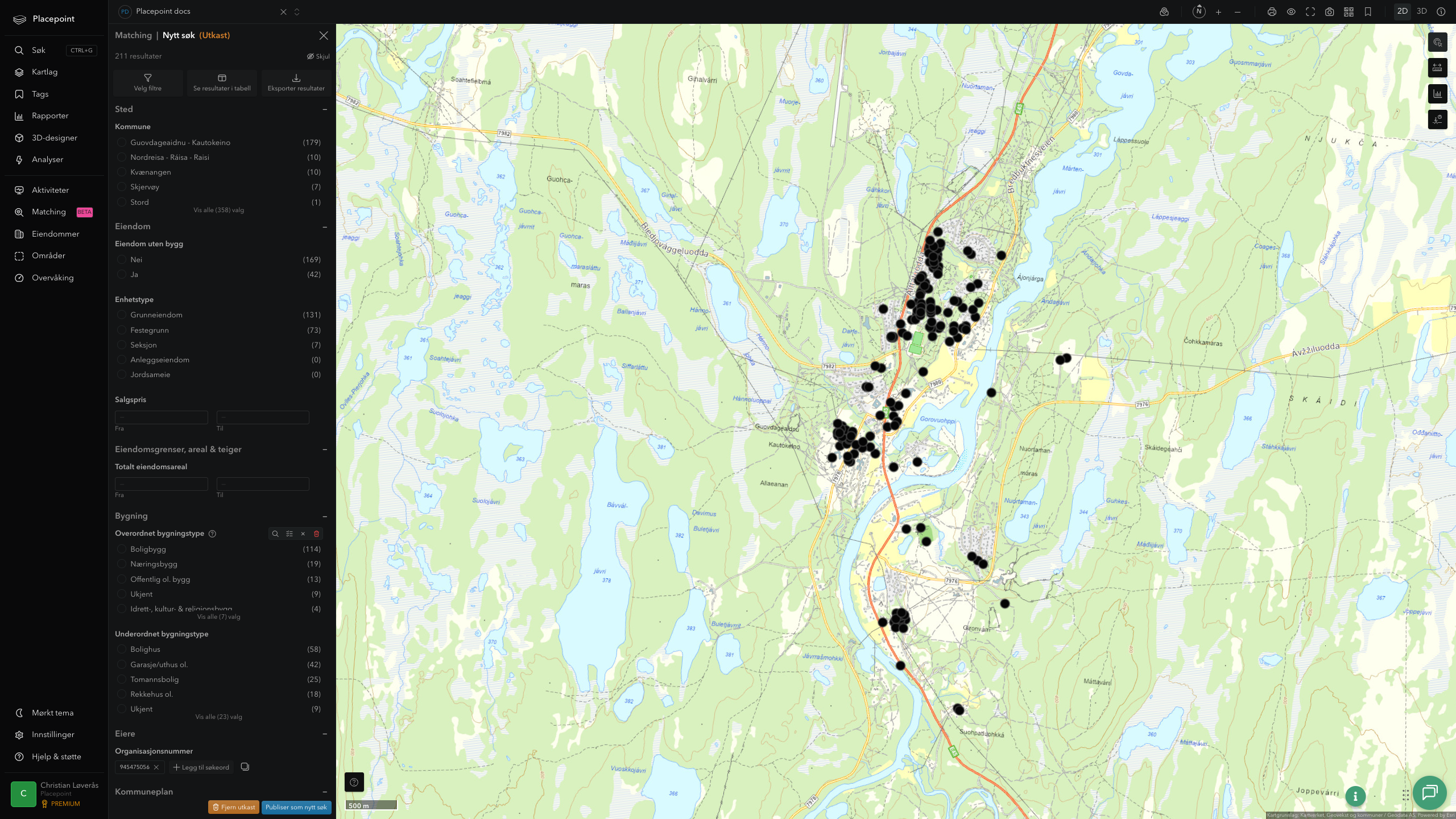 Kautokeino - offentlige bygg, sentrumsnært