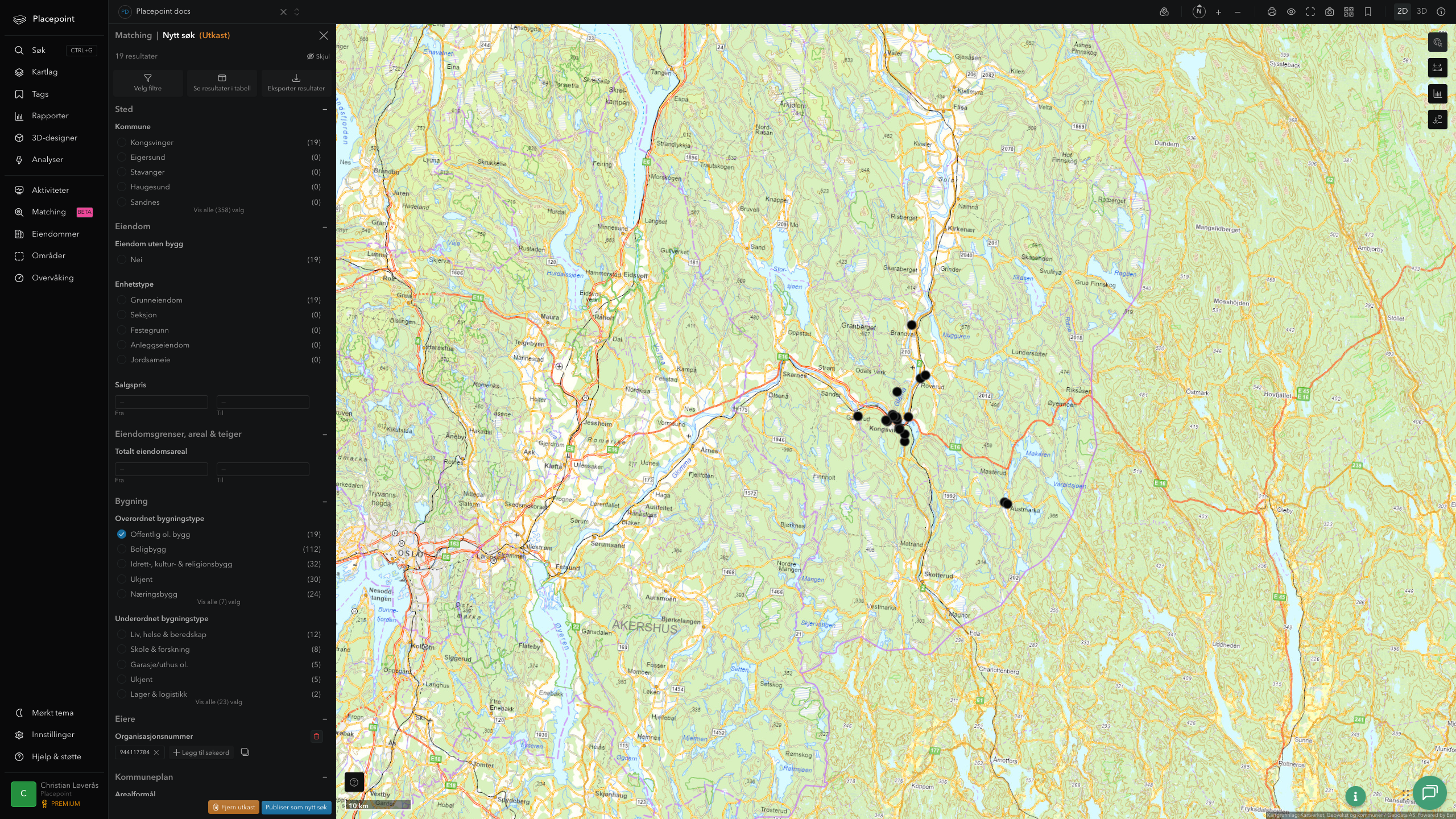 Matching-resultat for Kongsvinger kommune