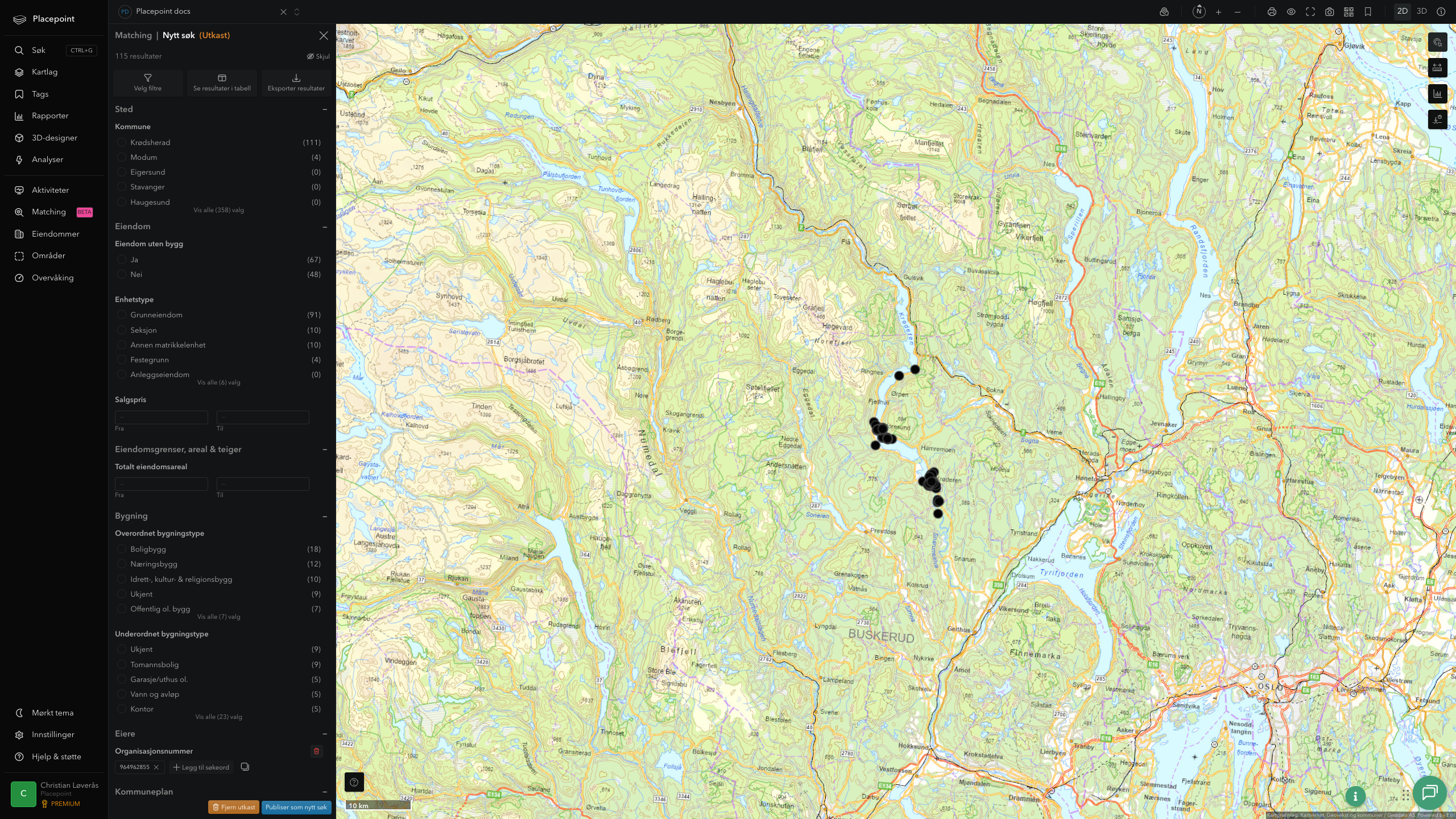 Matching-resultat for Krødsherad kommune