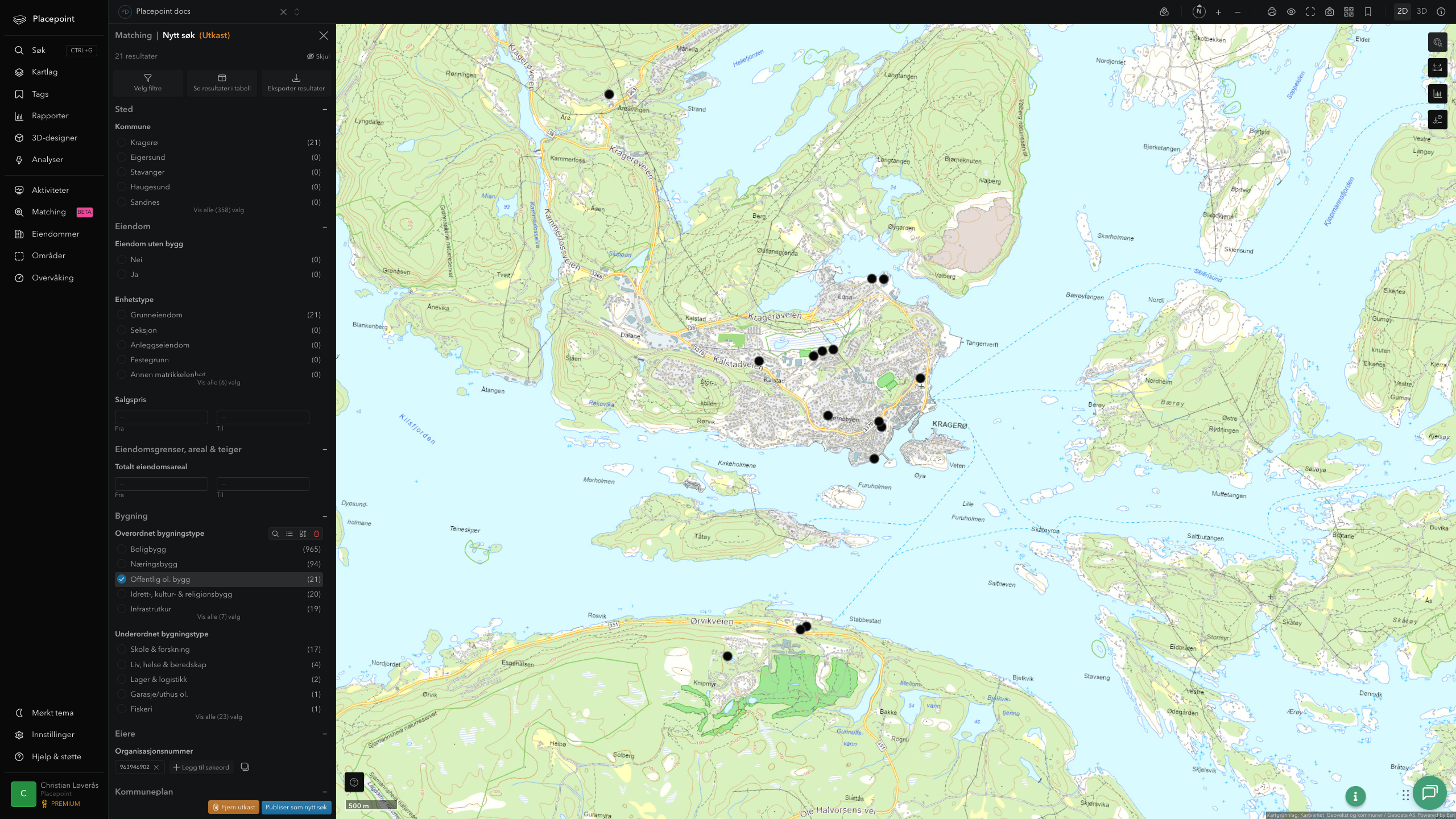 Kragerø - offentlige bygg, sentrumsnært