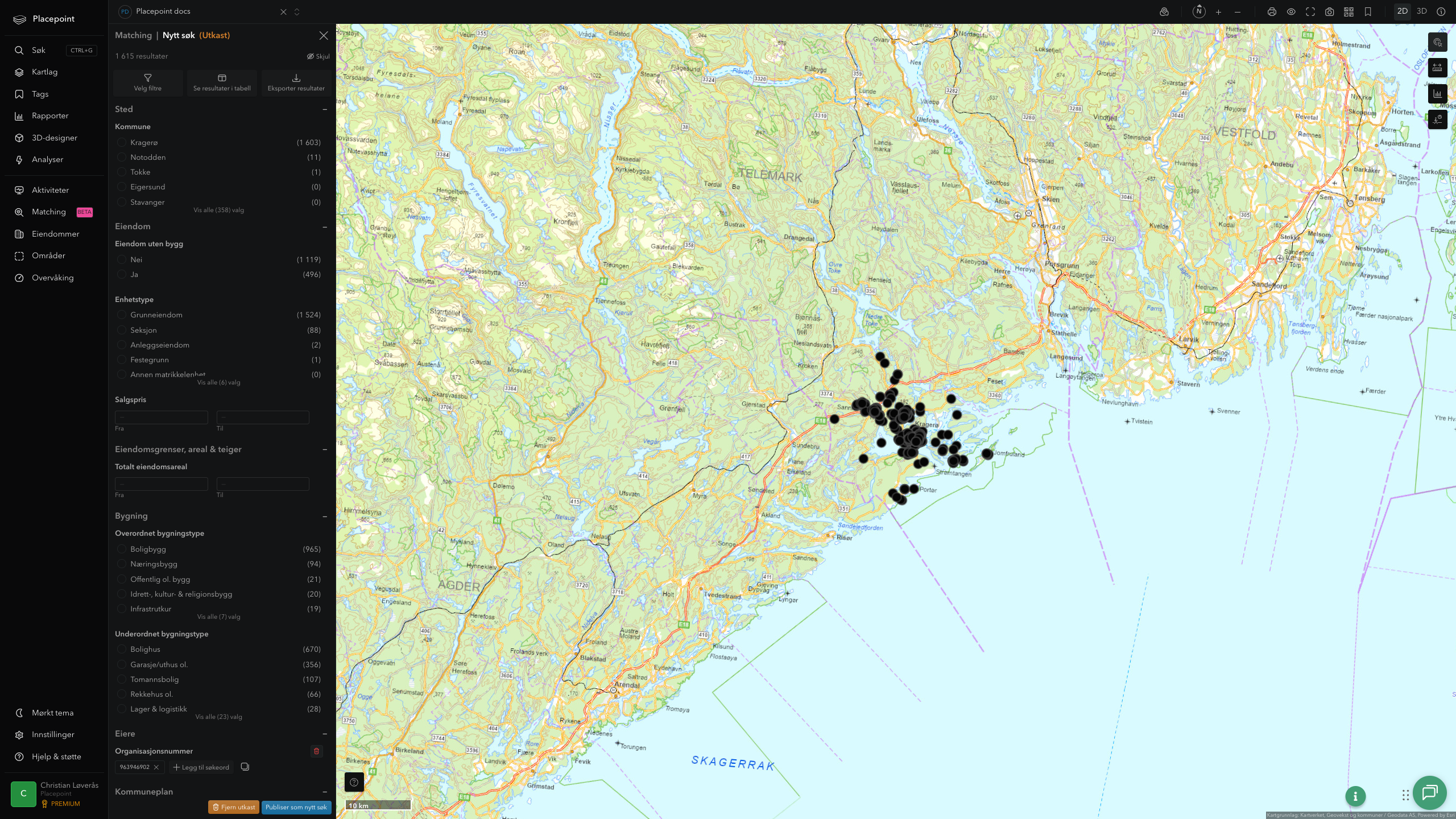 Matching-resultat for Kragerø kommune