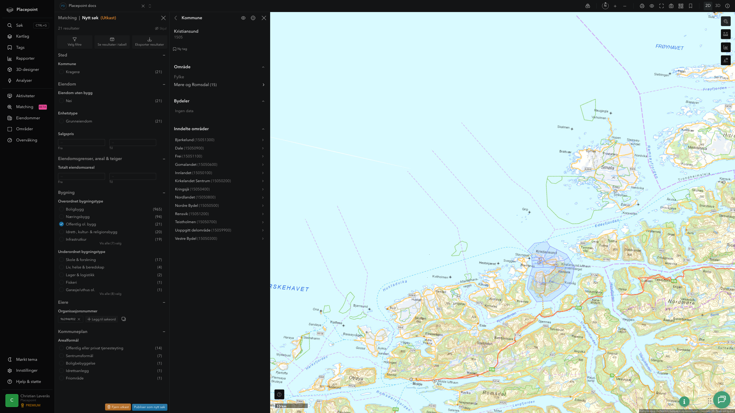 Kristiansund kommune i Placepoint