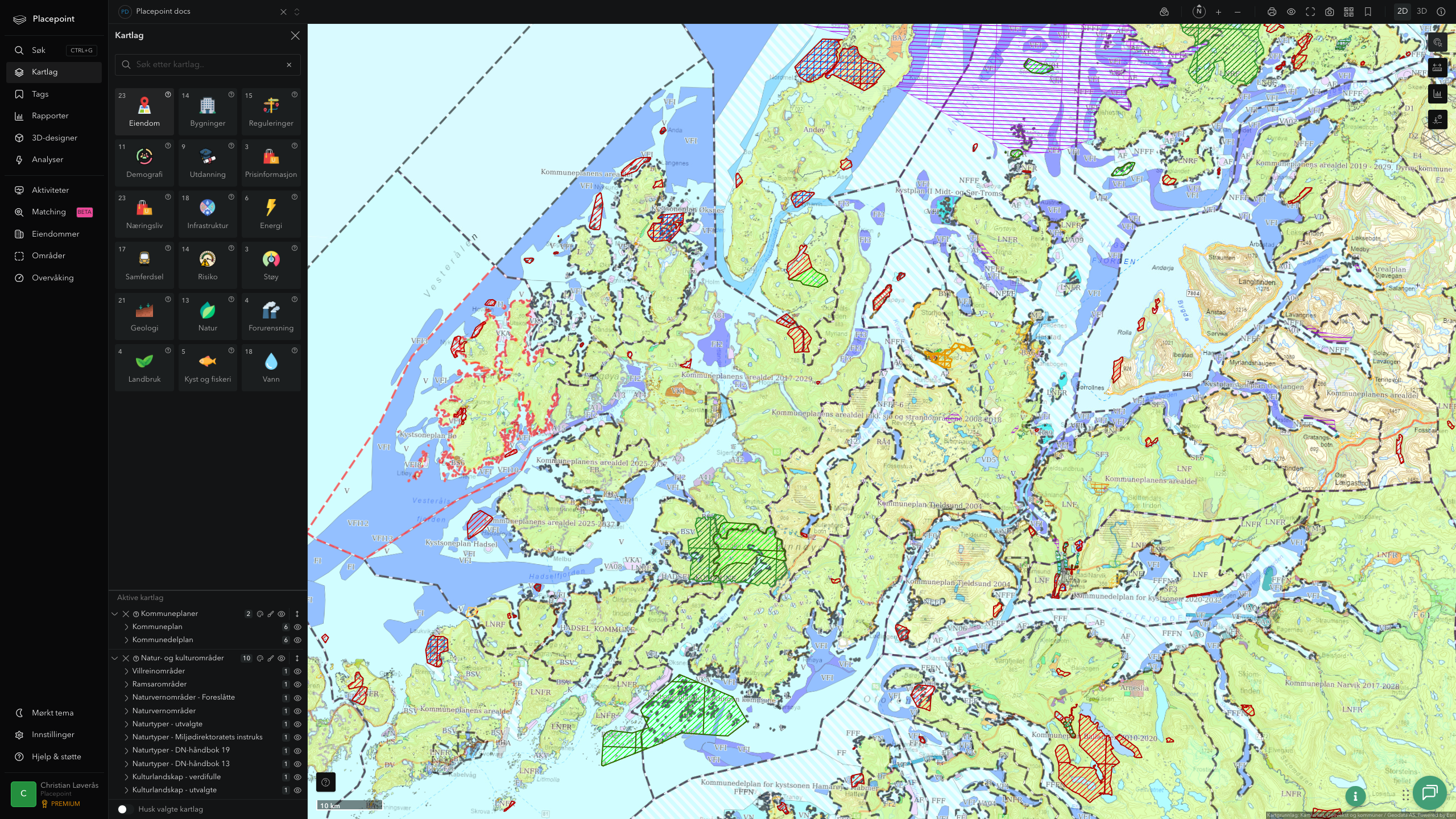 Kvæfjord - kommuneplaner og kulturområder