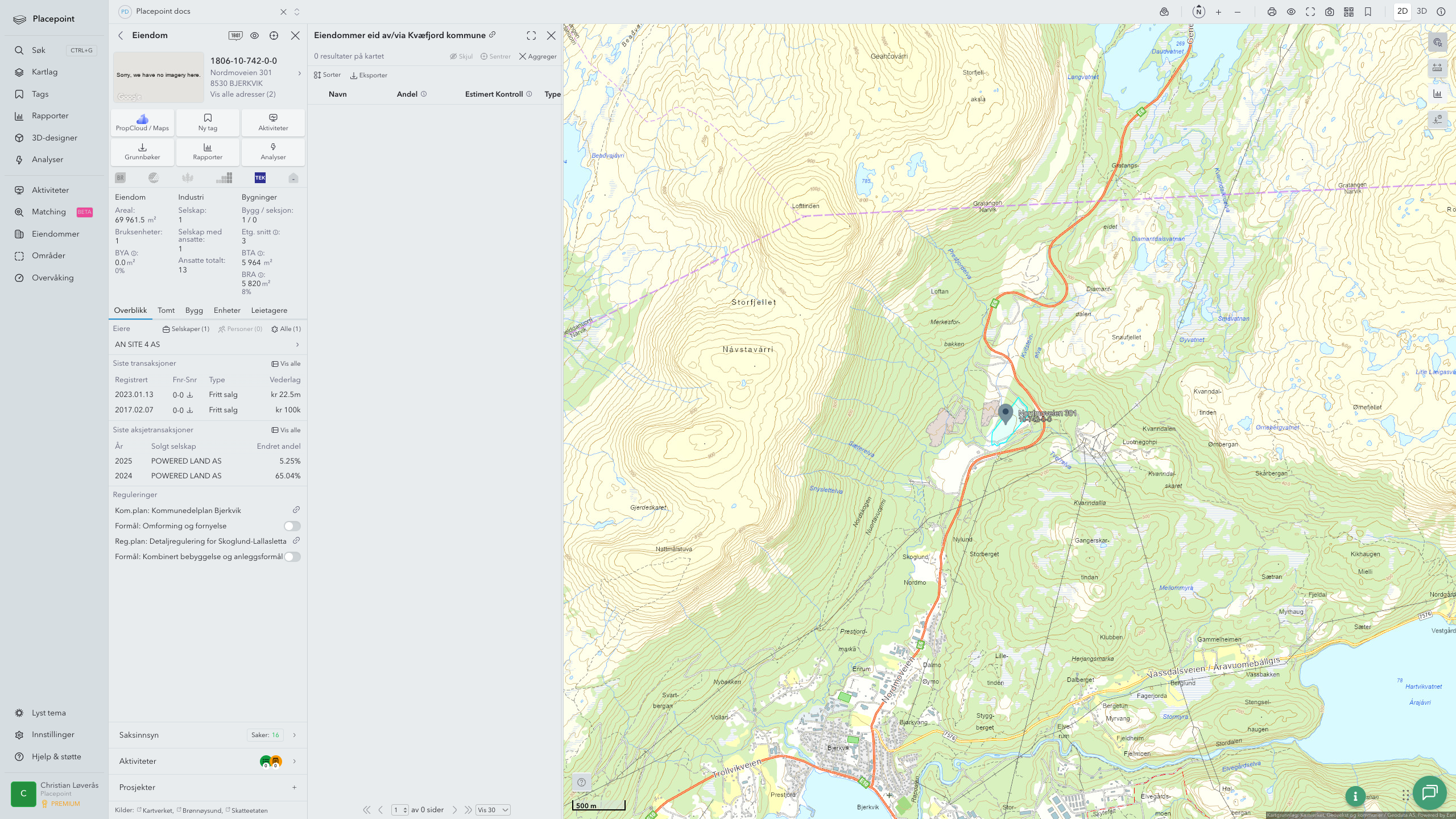 Kvæfjord - en eiendom med eier-panel