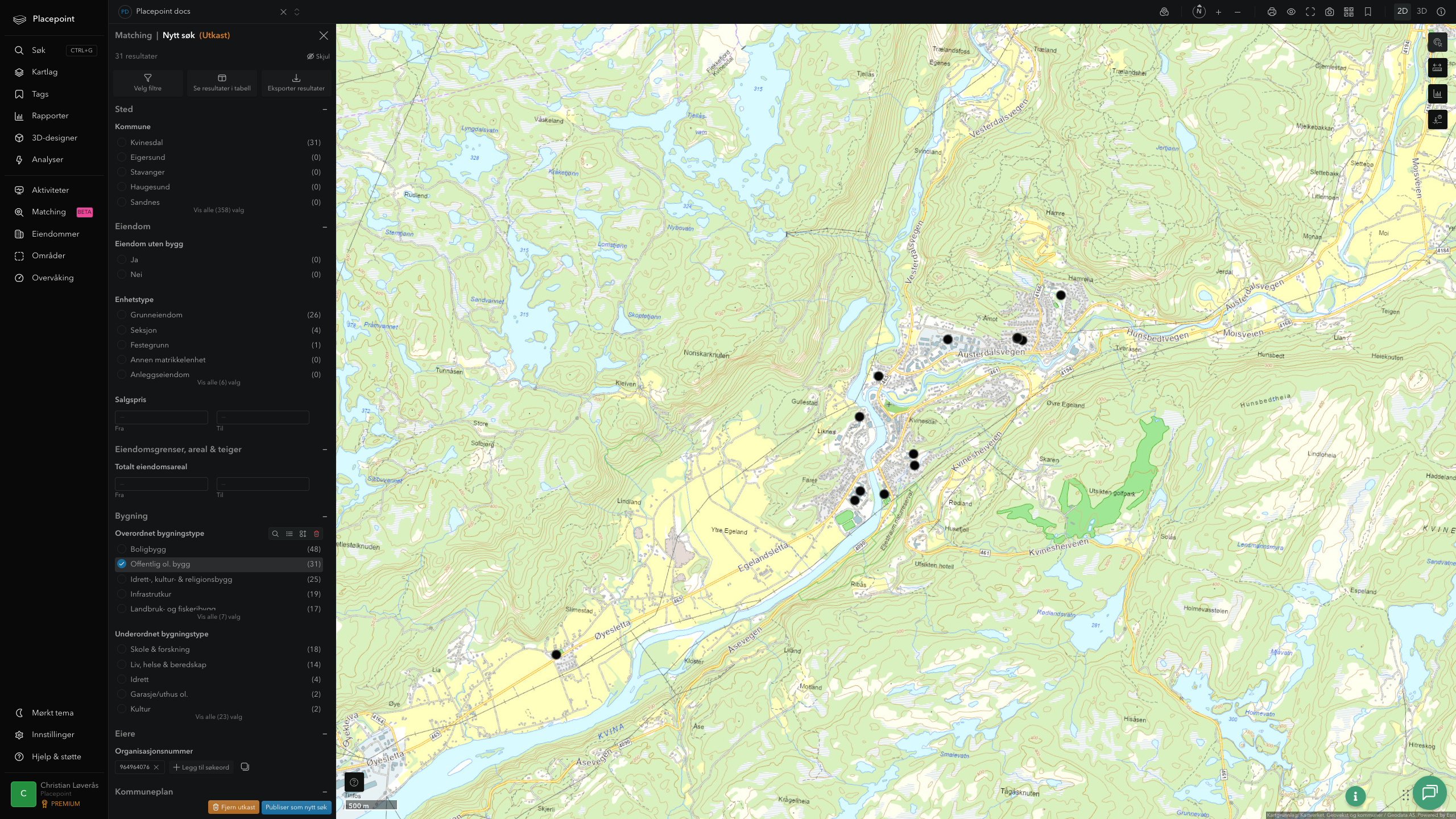 Kvinesdal - offentlige bygg, sentrumsnært
