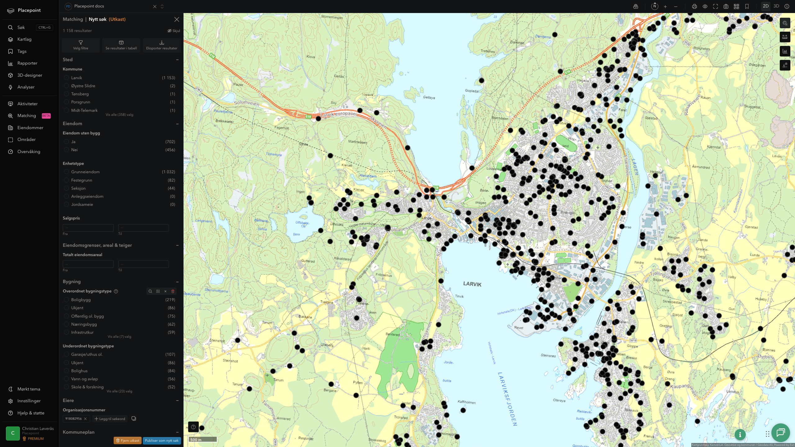 Larvik - offentlige bygg, sentrumsnært