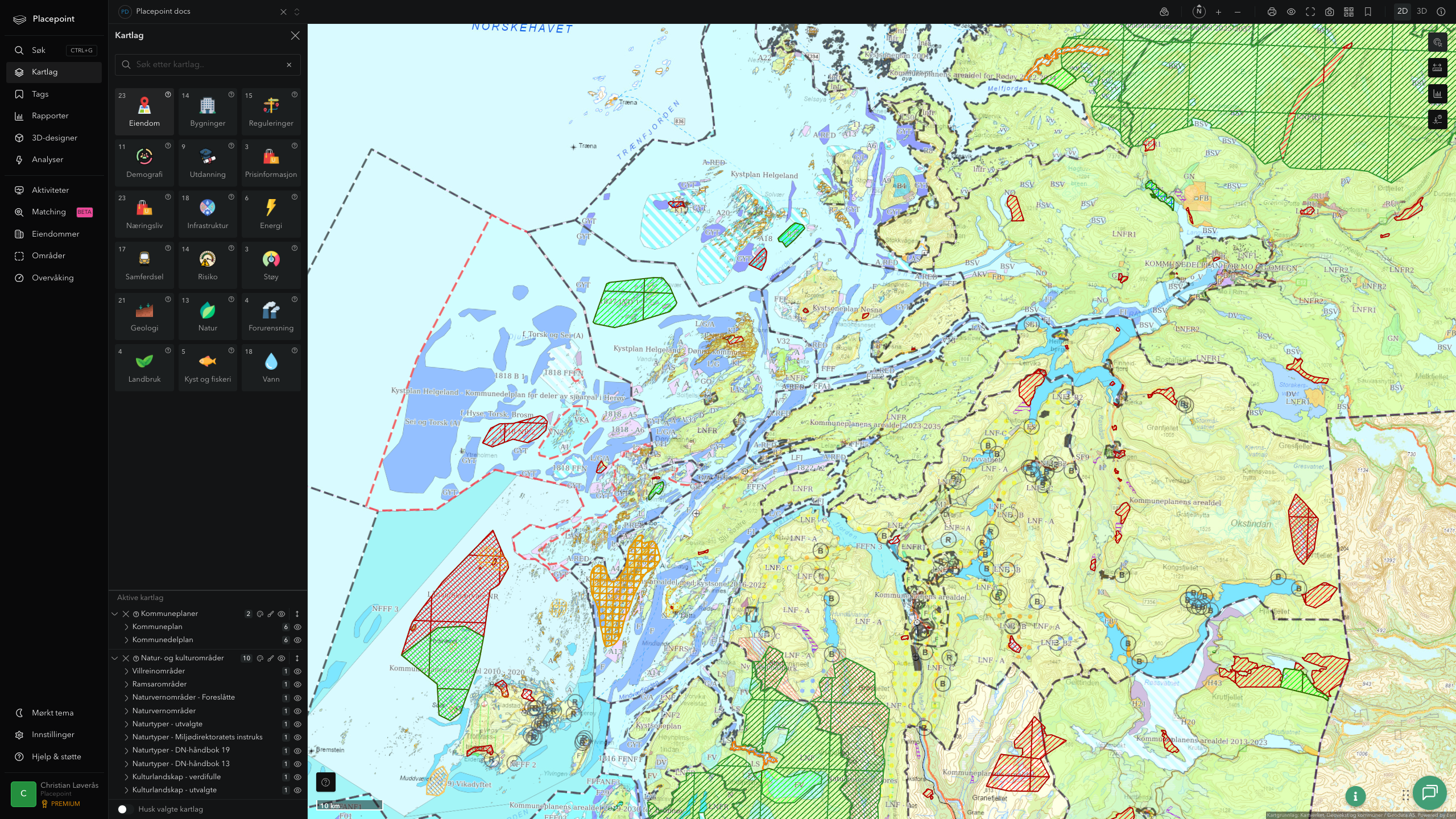 Leirfjord - kommuneplaner og kulturområder